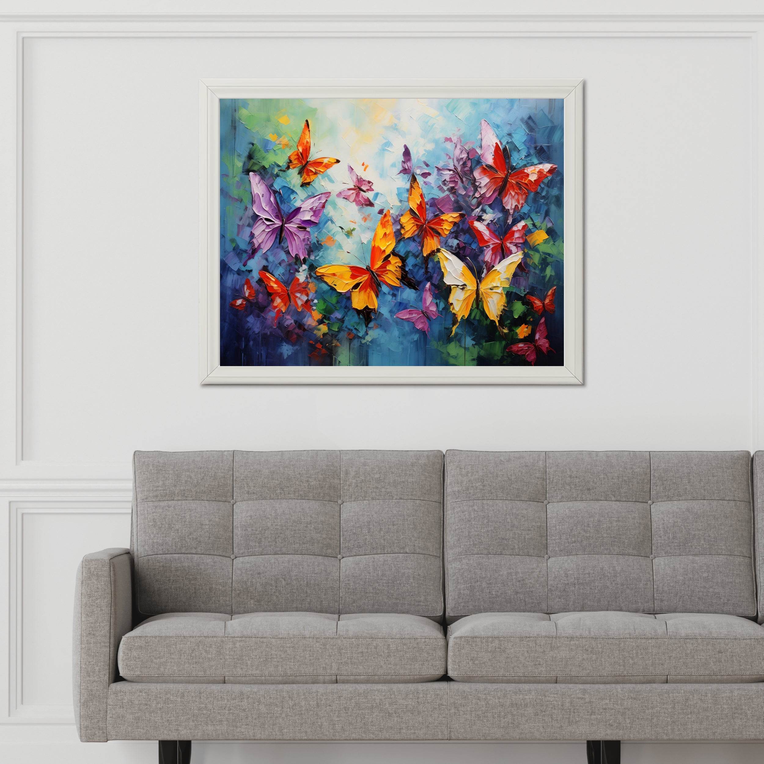 Painting Colorful Butterflies Wall Art - beink online art store