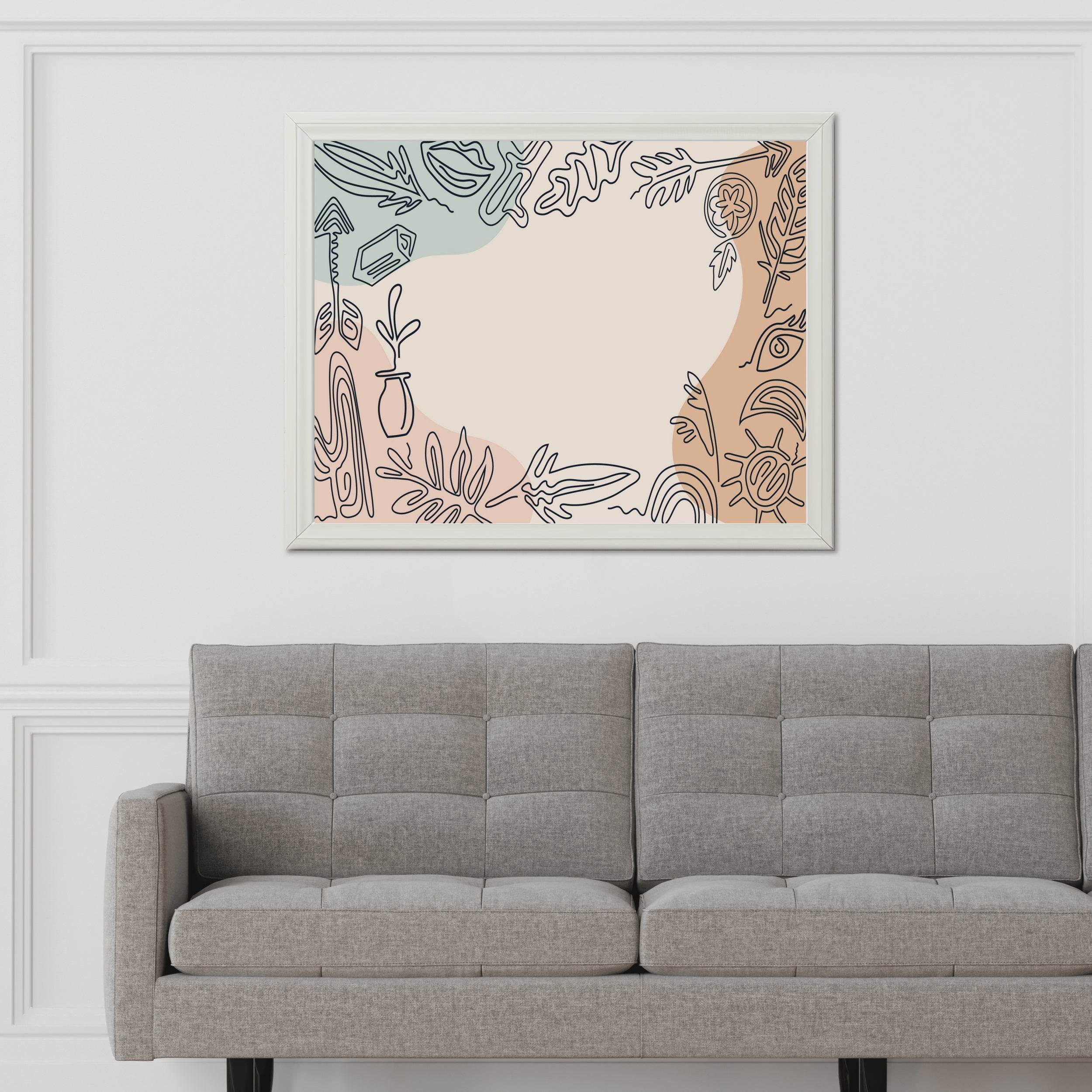 Patterned Frame Line Art - beink online art store