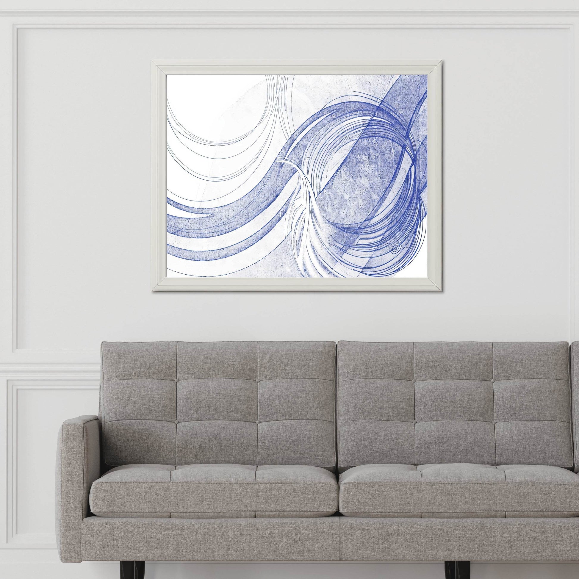 Blue Digital Abstract Wall Art - beink online art store