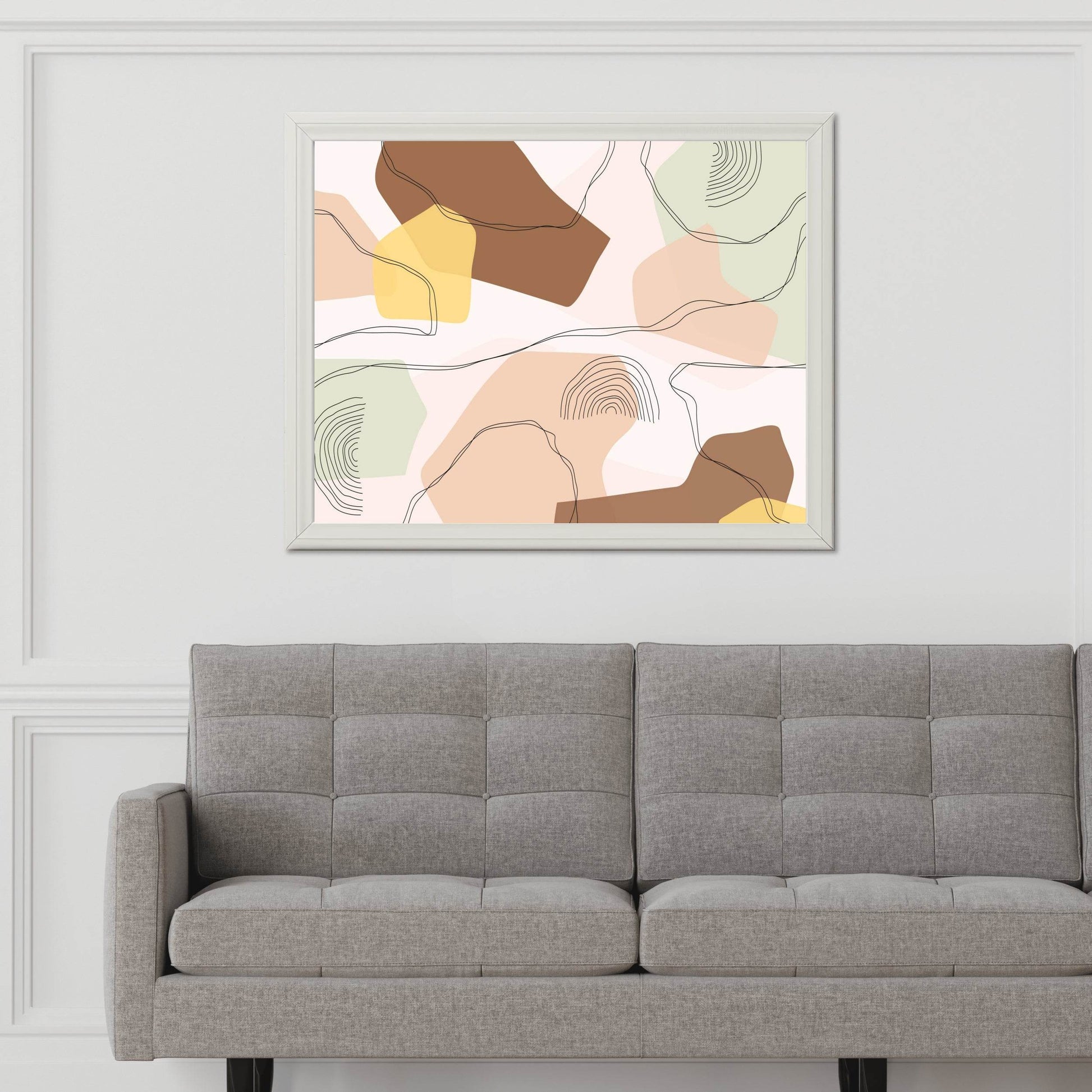 Color Design of Irregular Lines Wall Art - beink online art store