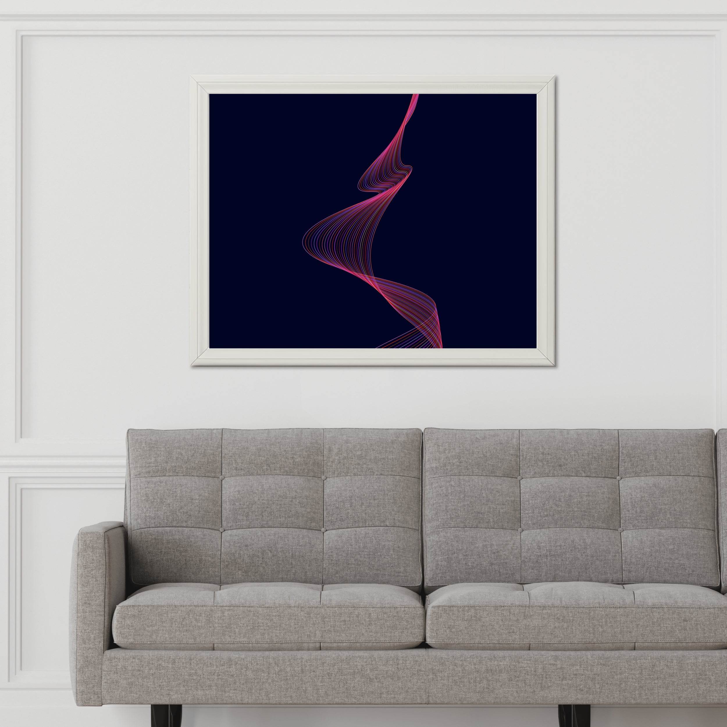 Technology Line Wave Abstract Wall Art - beink online art store