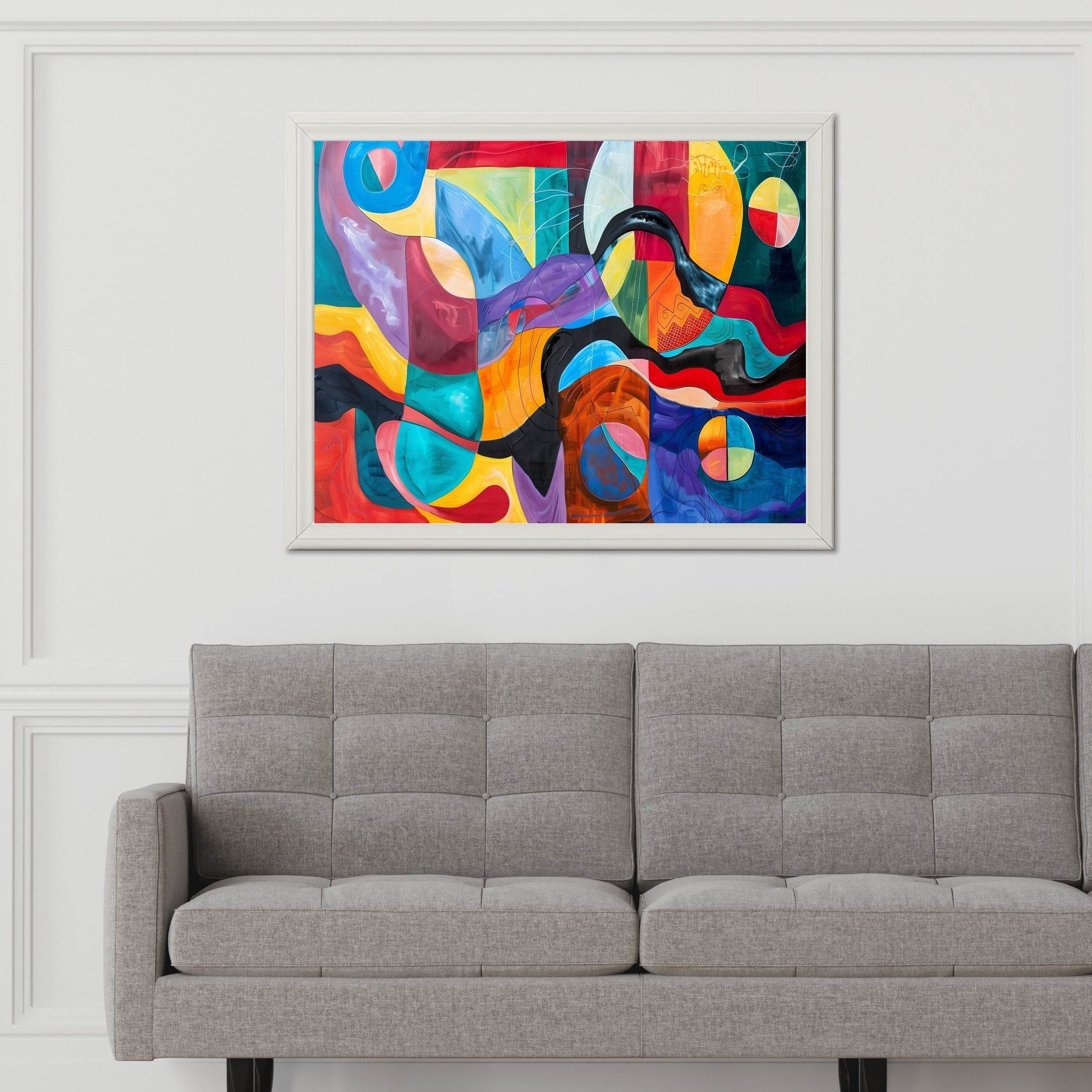 Geometric Shapes And Lines Painting Wall Art - beink online art store