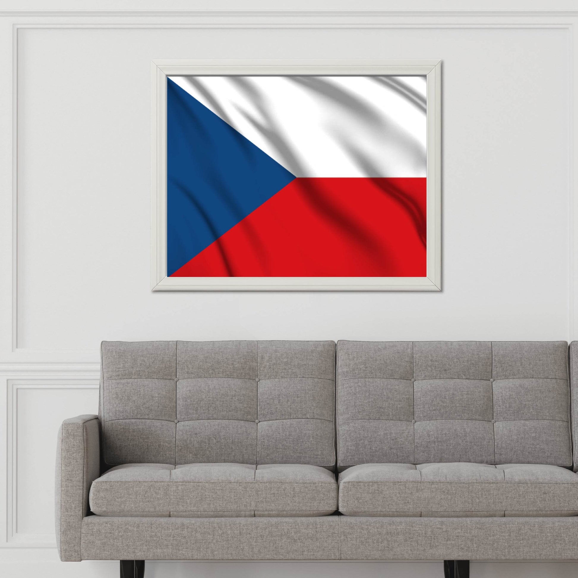 Czech Republic Flag Wall Art - beink online art store
