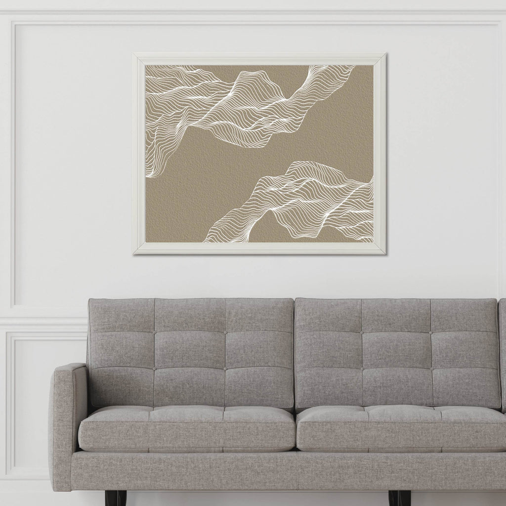 Wavy Vector Drawing Abstract Wall Art - beink online art store