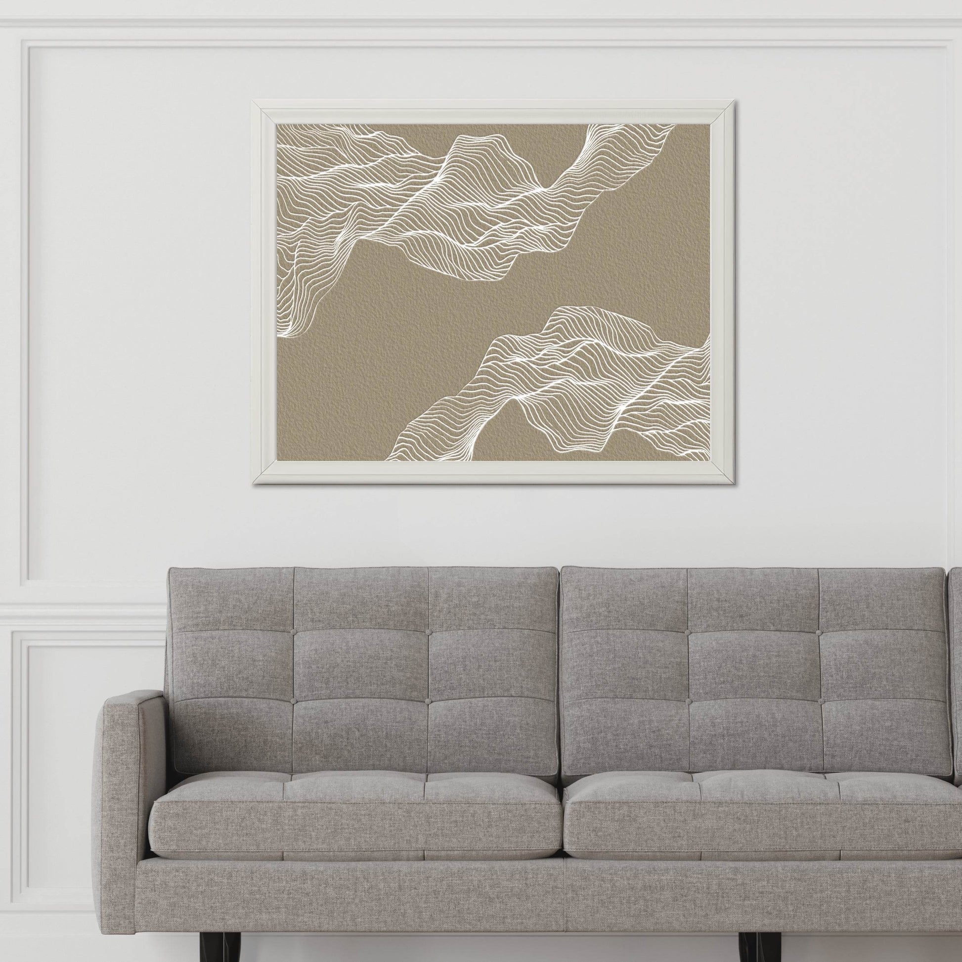 Wavy Vector Drawing Abstract Wall Art - beink online art store