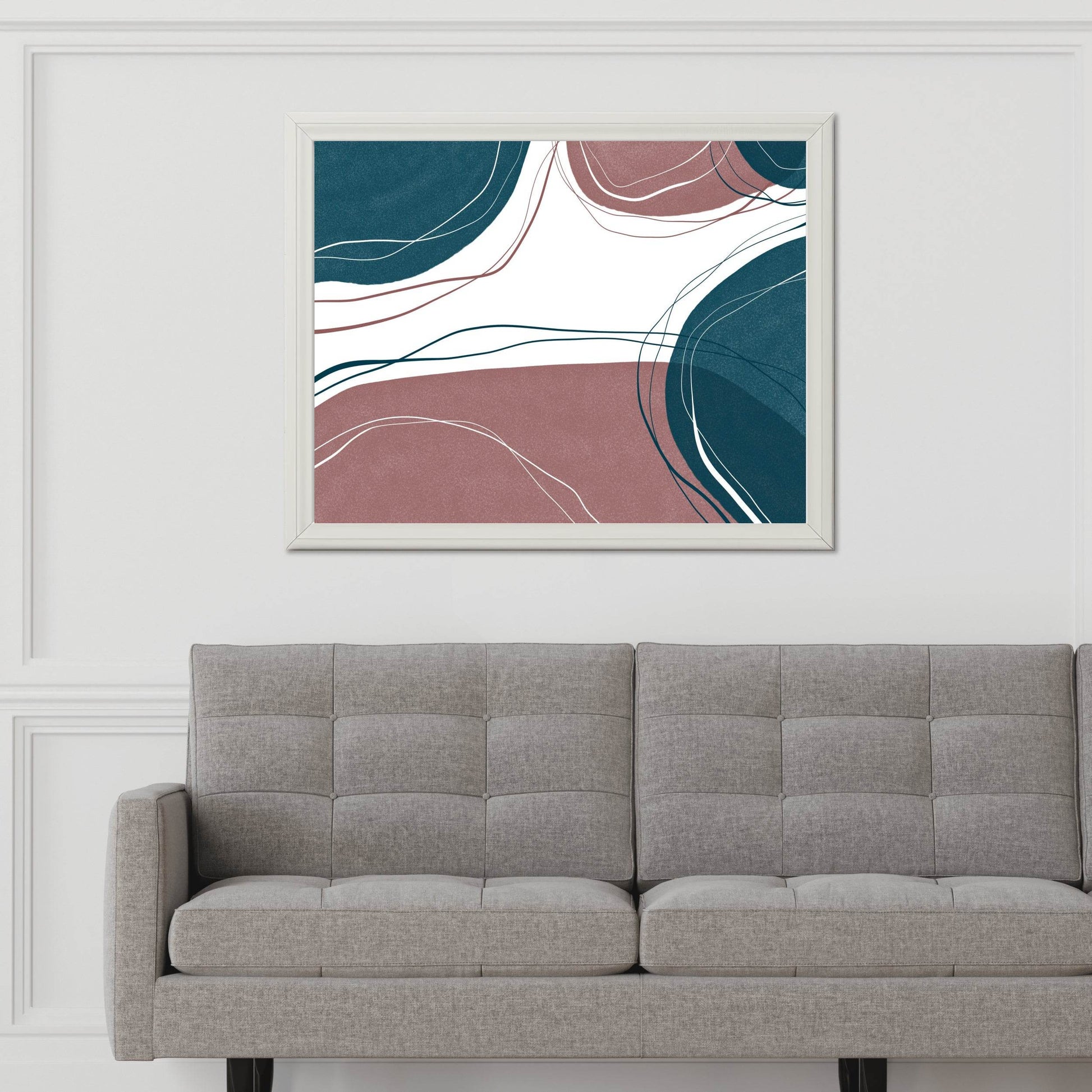 Colorful Wavy Background Abstract Wall Art - beink online art store