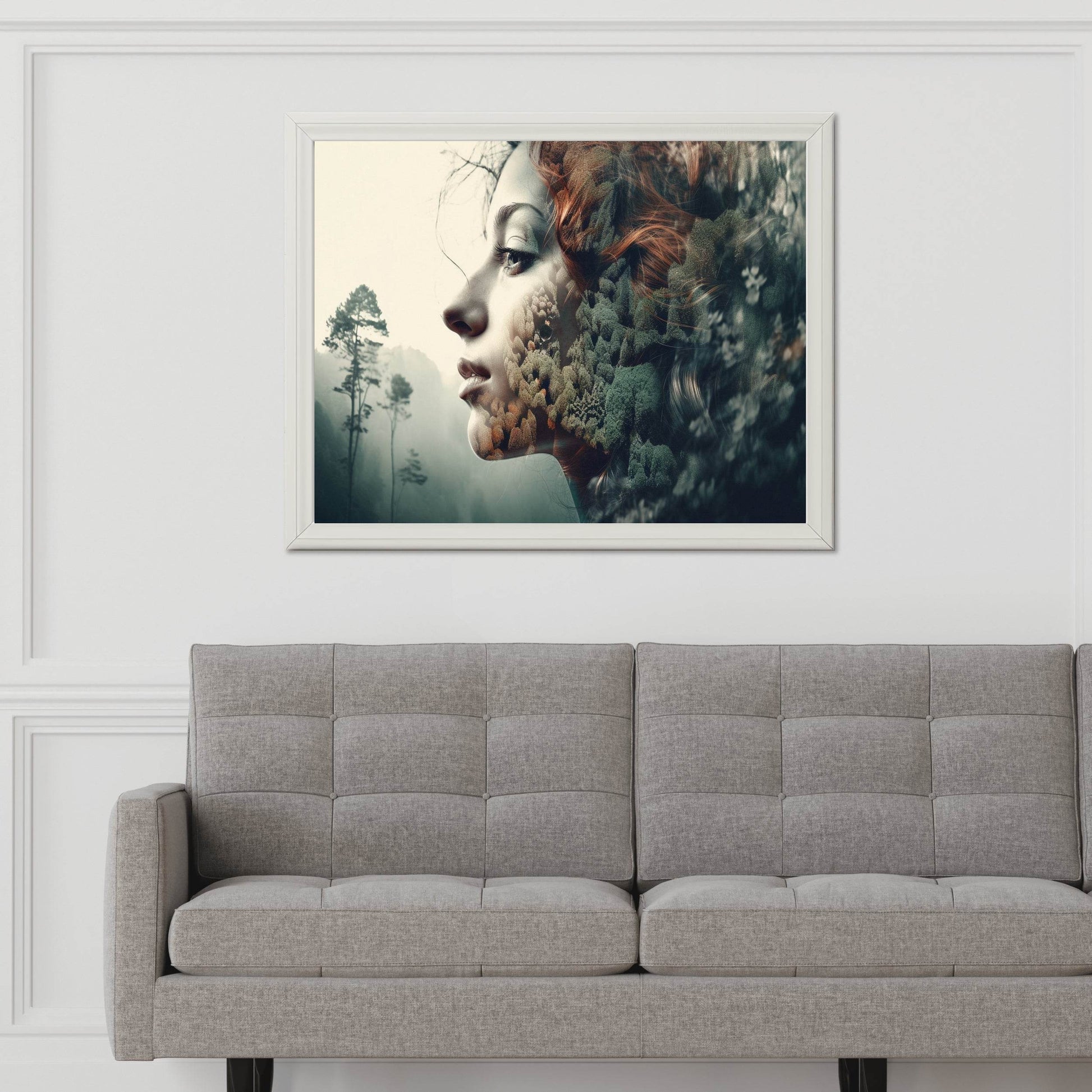 Young Women in Forest Digital Art - beink online art store