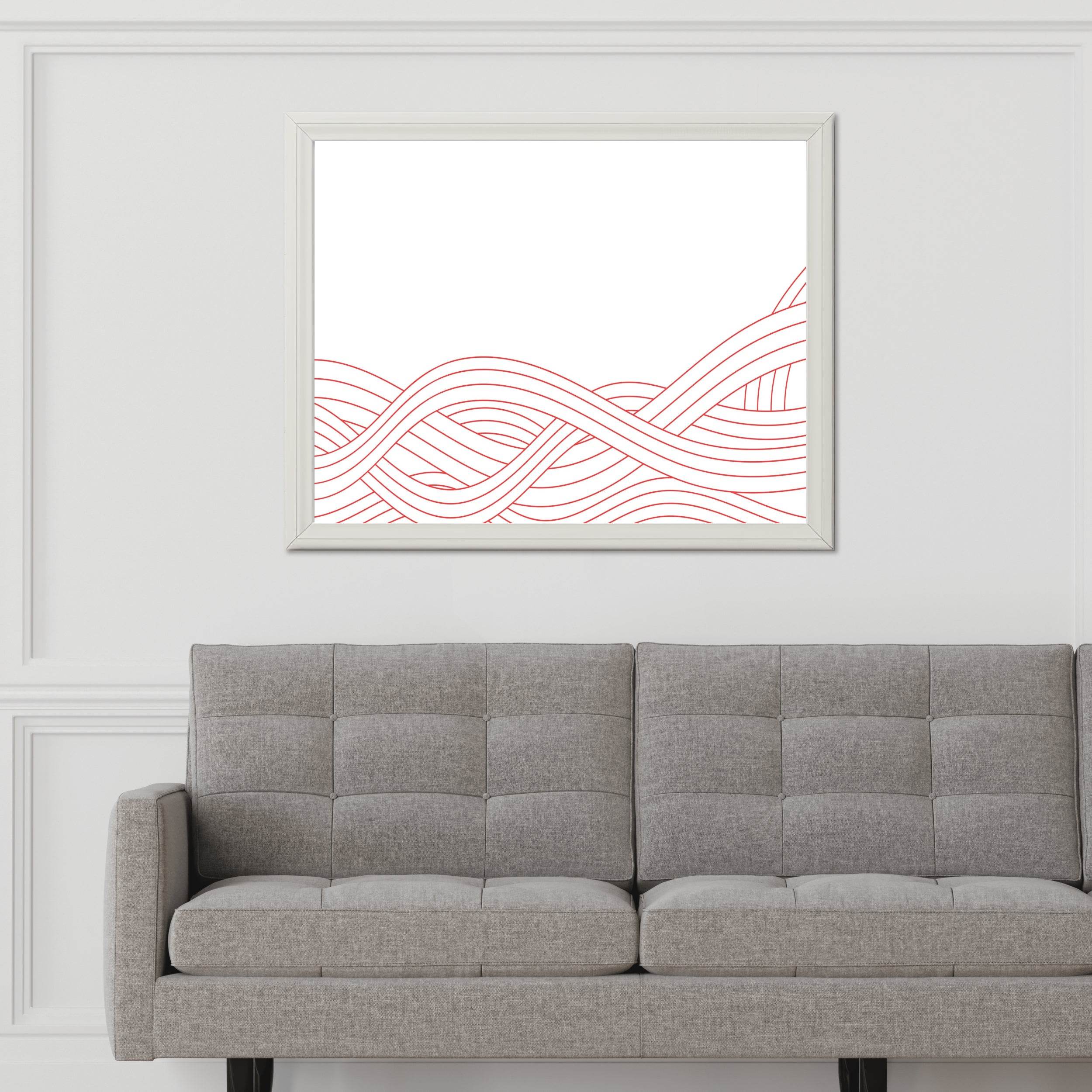 Lntertwined Wavy Line Art - beink online art store