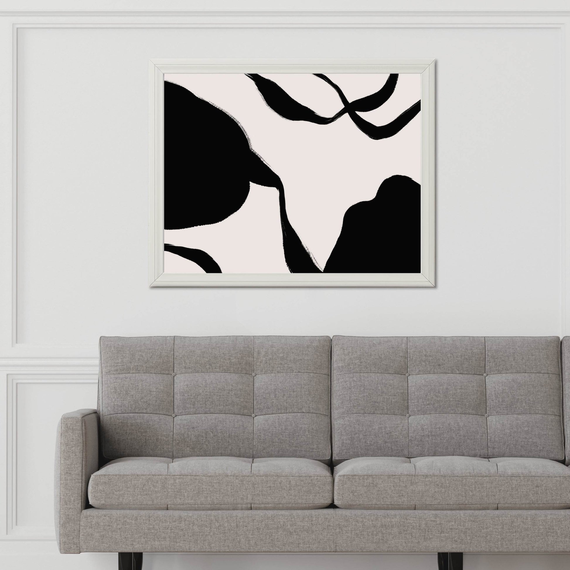 Ink Blot Abstraction Modern Wall Art - beink online art store