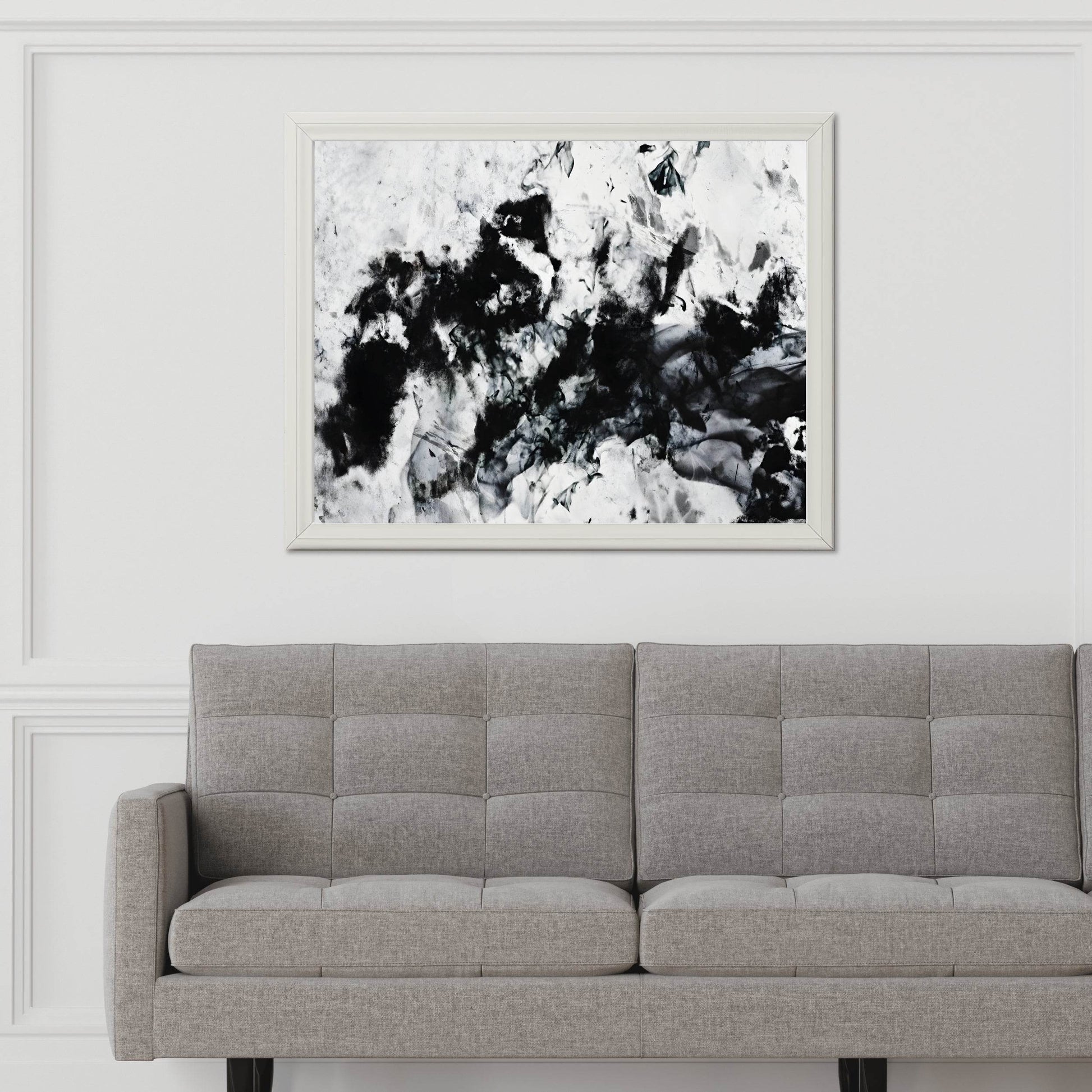 Black and White Ink Blots Wall Art - beink online art store