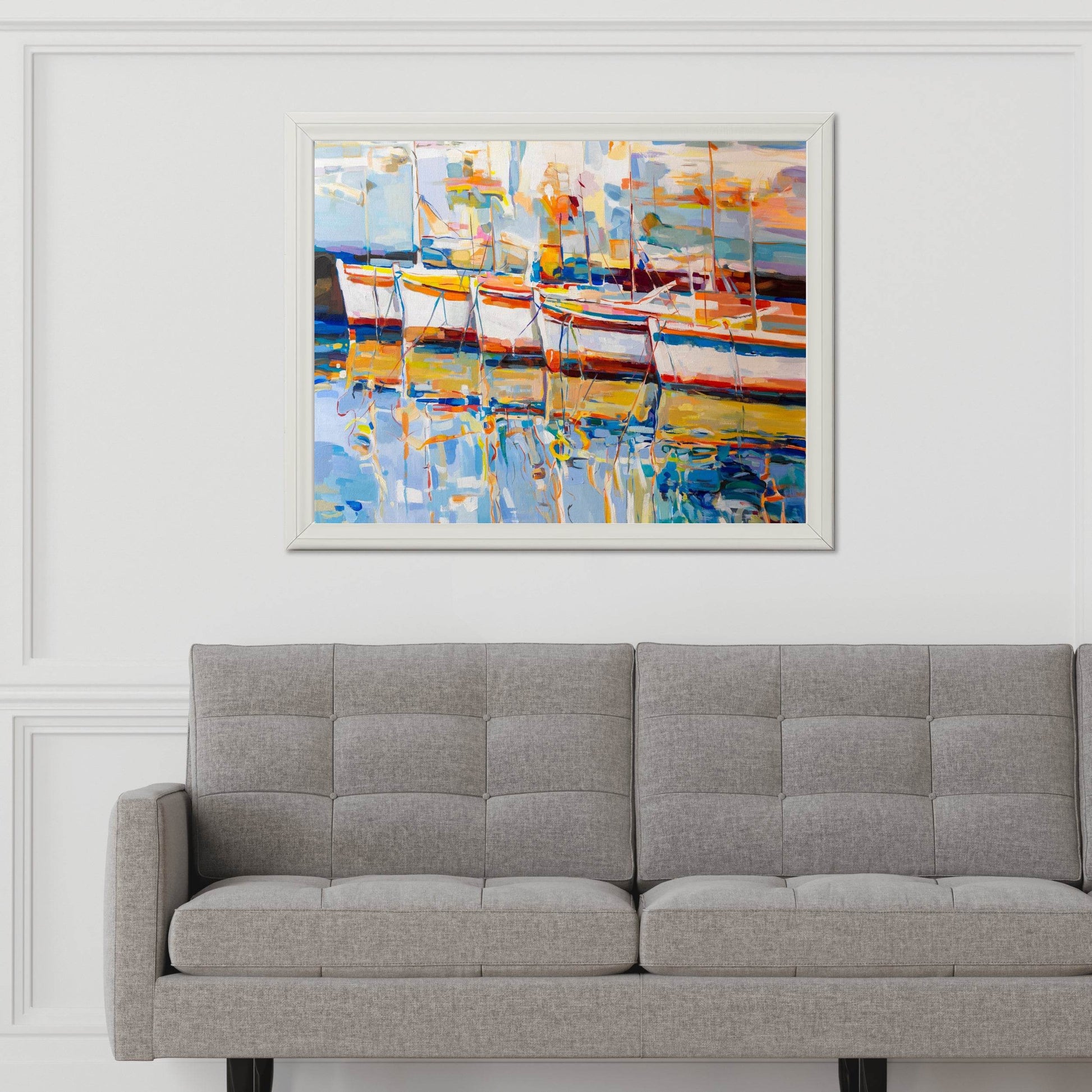 Fishing Boats Pier Wall Art - beink online art store