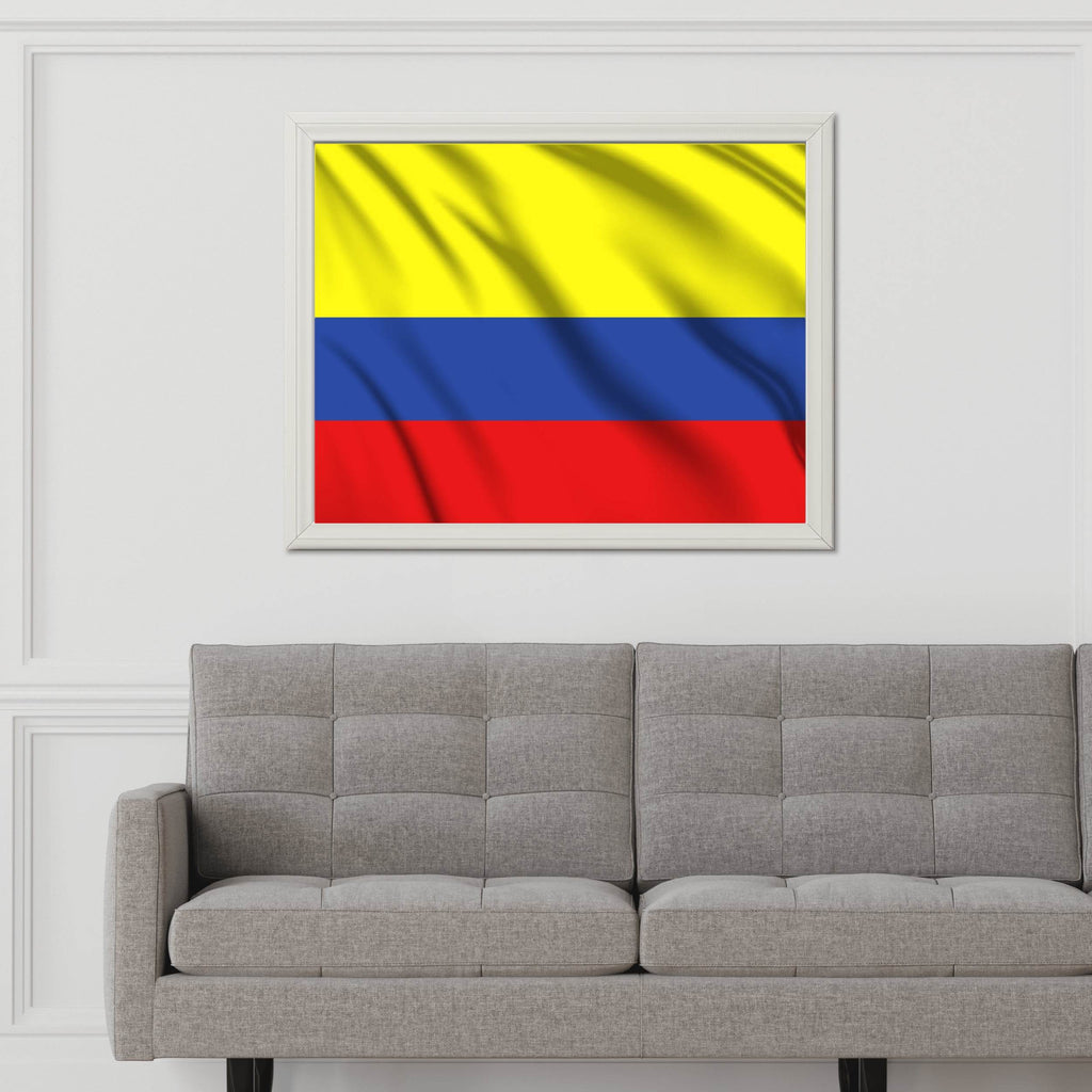 Colombia National Flag Wall Art - beink online art store