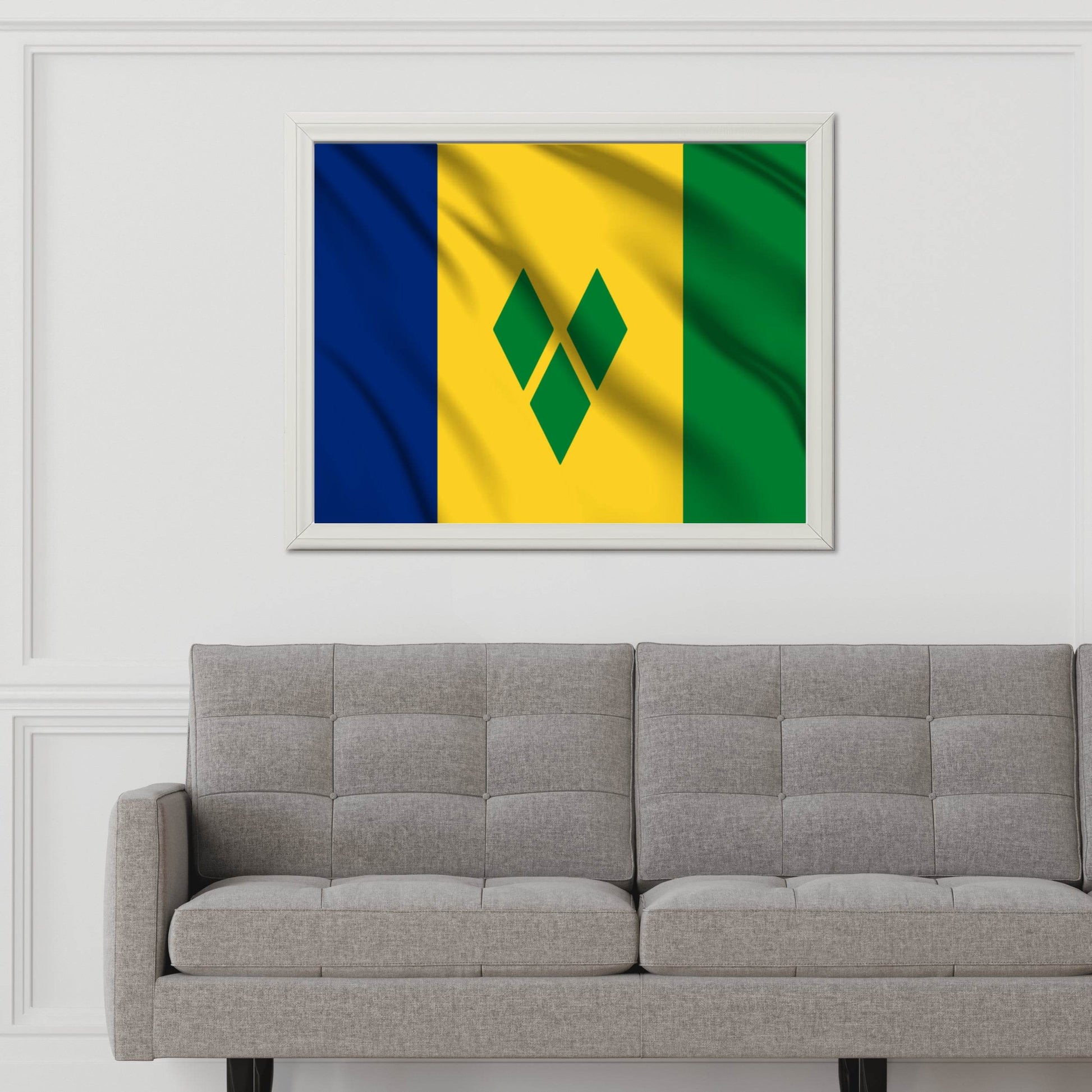 Saint Vincent and the Grenadines National Flag Wall Art - beink online art store