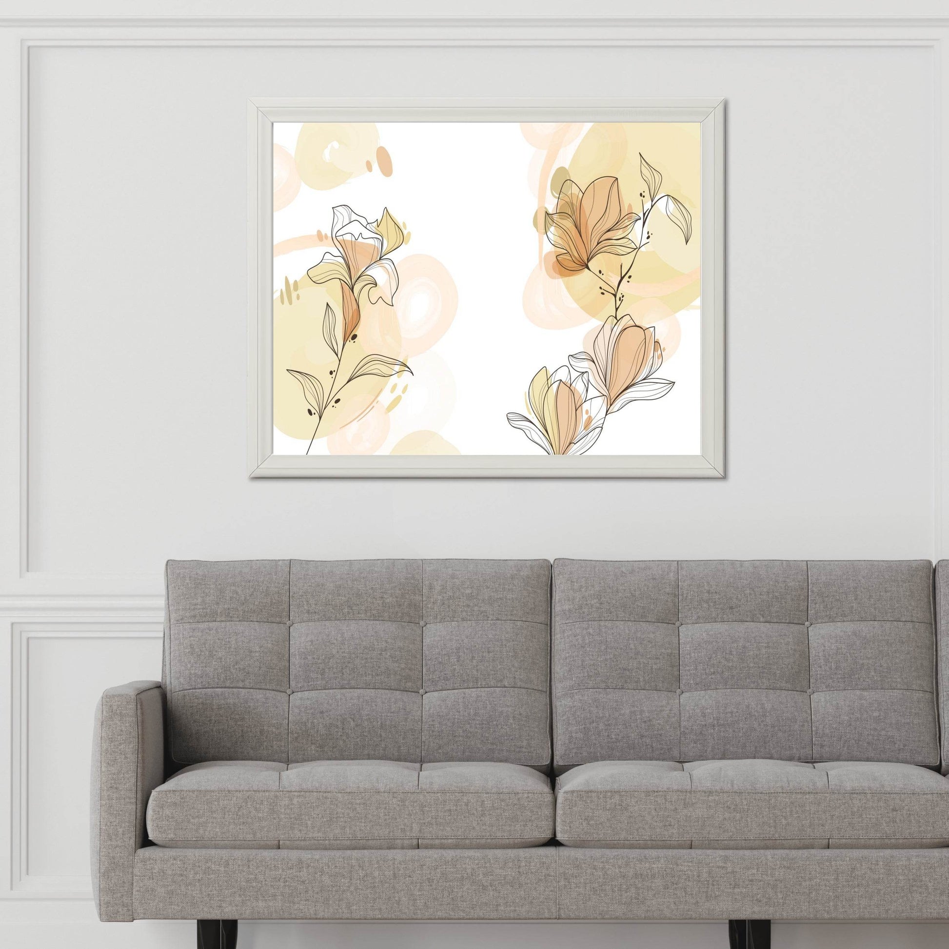 Stephanotis Flower Branch Wall Art - beink online art store