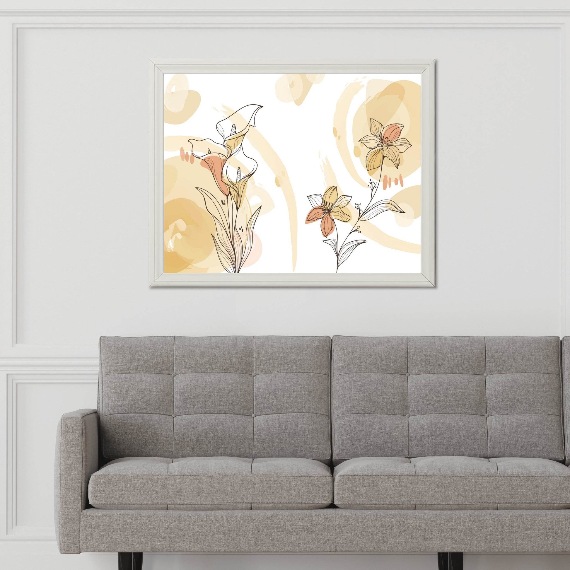 Flower Calla Lily Line Art - beink online art store