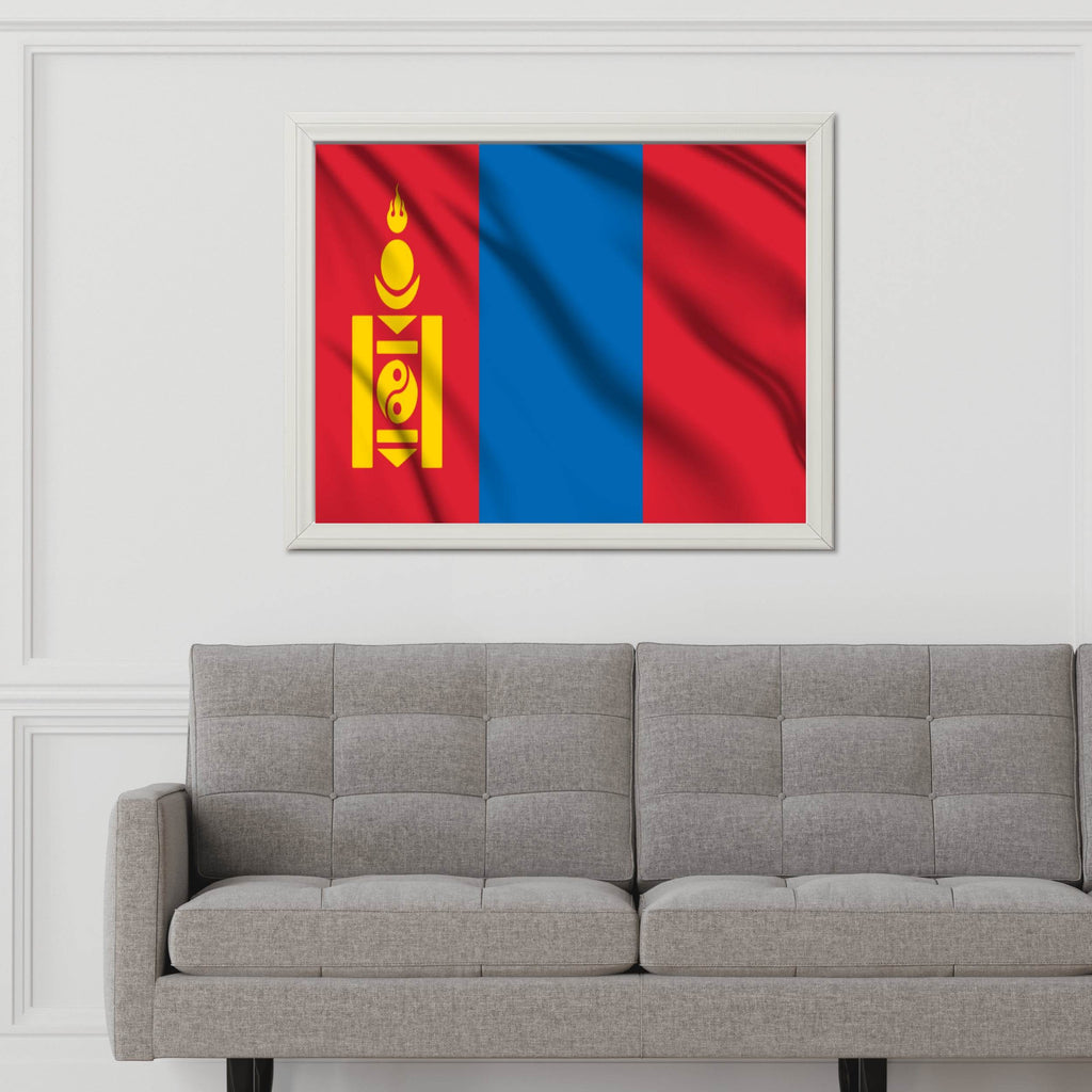 Mongolia National Flag Wall Art - beink online art store