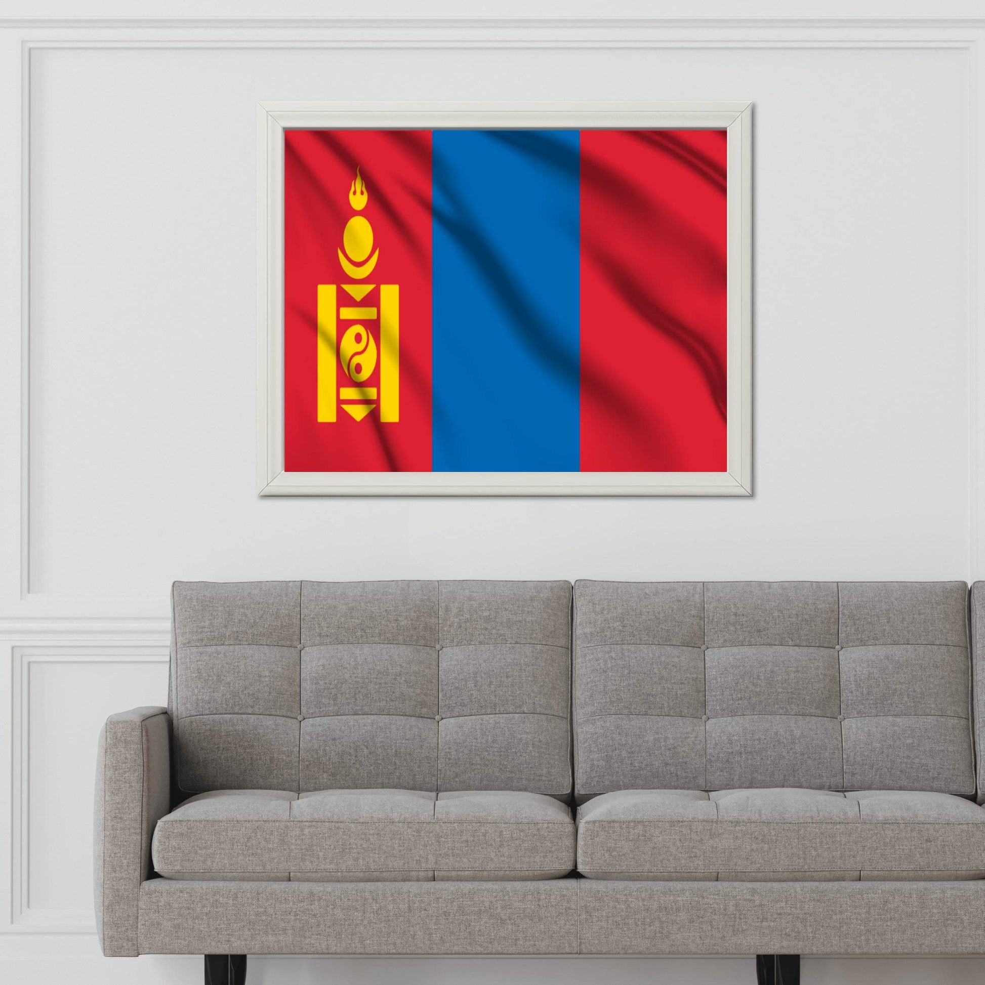 Mongolia National Flag Wall Art - beink online art store