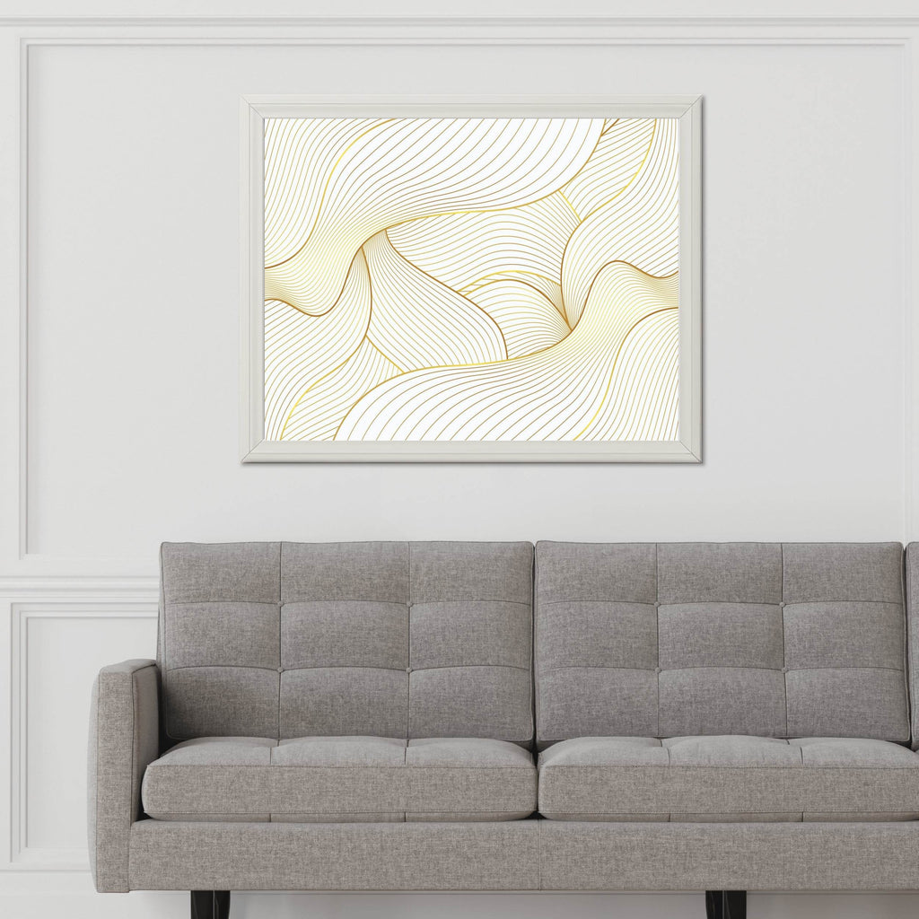Golden Lines Are Intertwined Wall Art - beink online art store