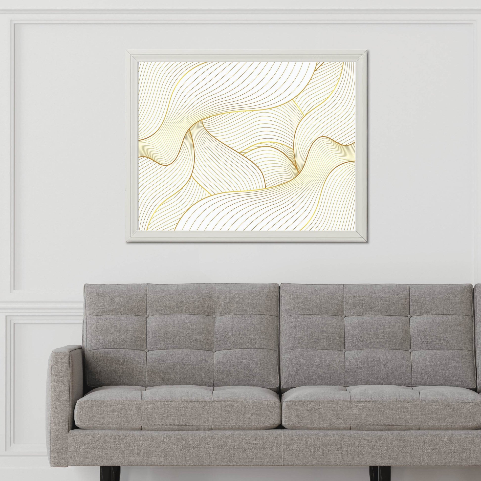 Golden Lines Are Intertwined Wall Art - beink online art store