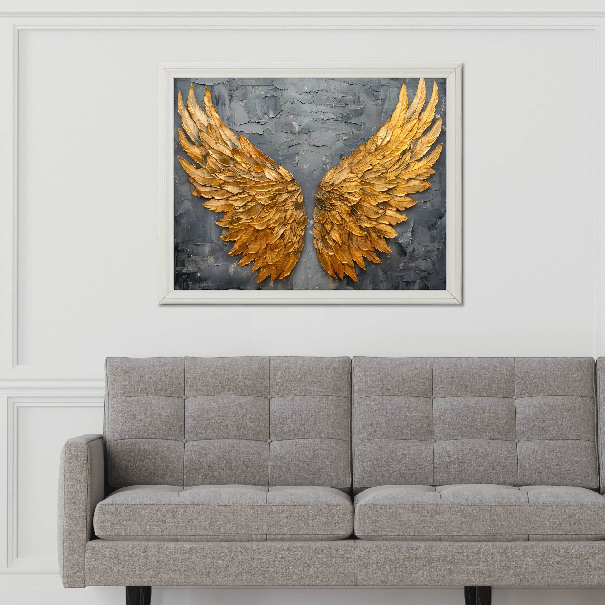 Golden Wings Painting Wall Art - beink online art store
