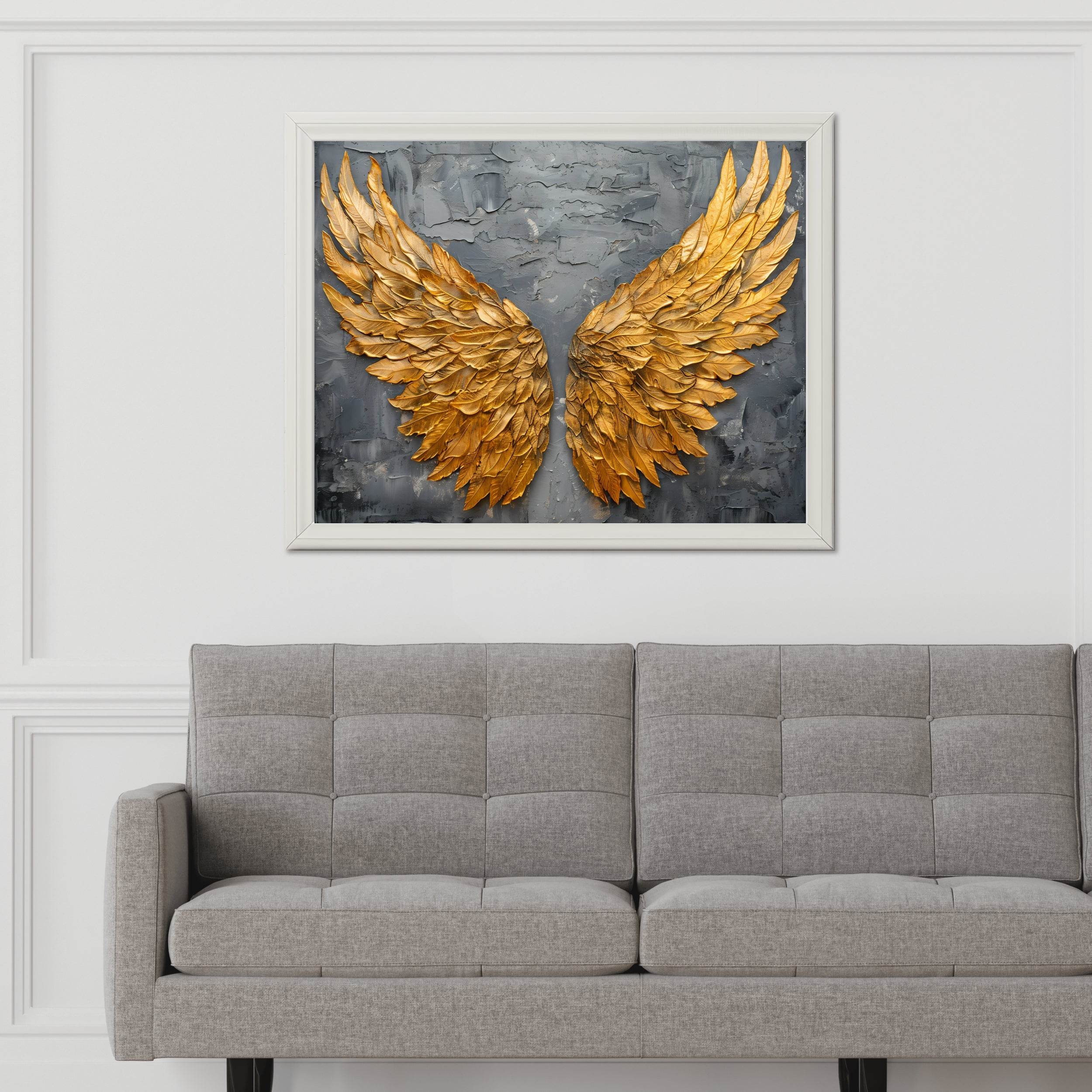 Golden Wings Painting Wall Art - beink online art store