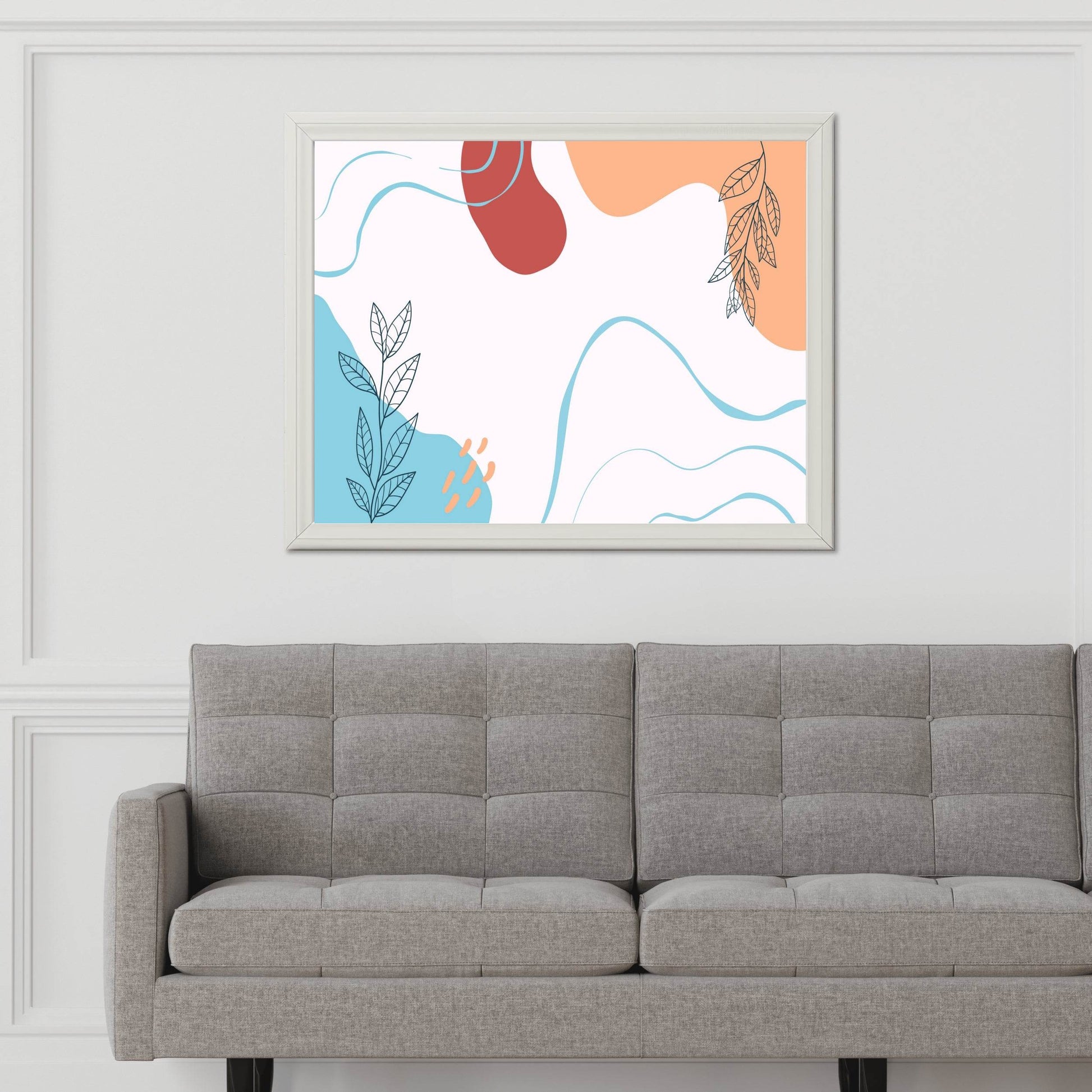 Art Design Mixed With Water And Flower Wall Art - beink online art store