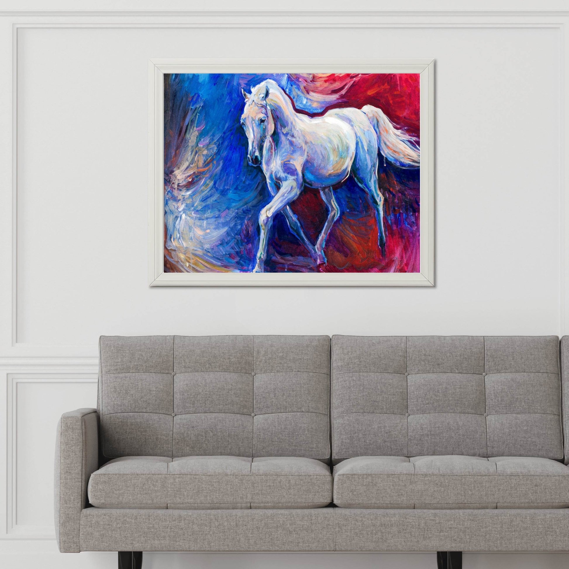 White Horse Oil Painting Wall Art - beink online art store