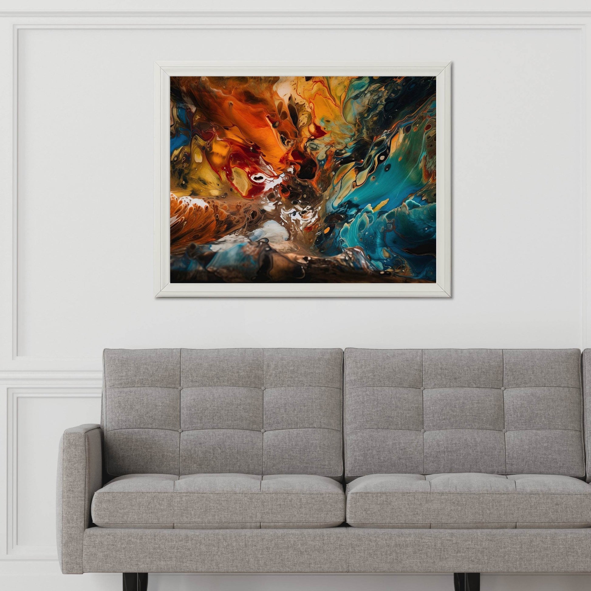 Creative Oil Paint Brush Stroke Wall Art - beink online art store