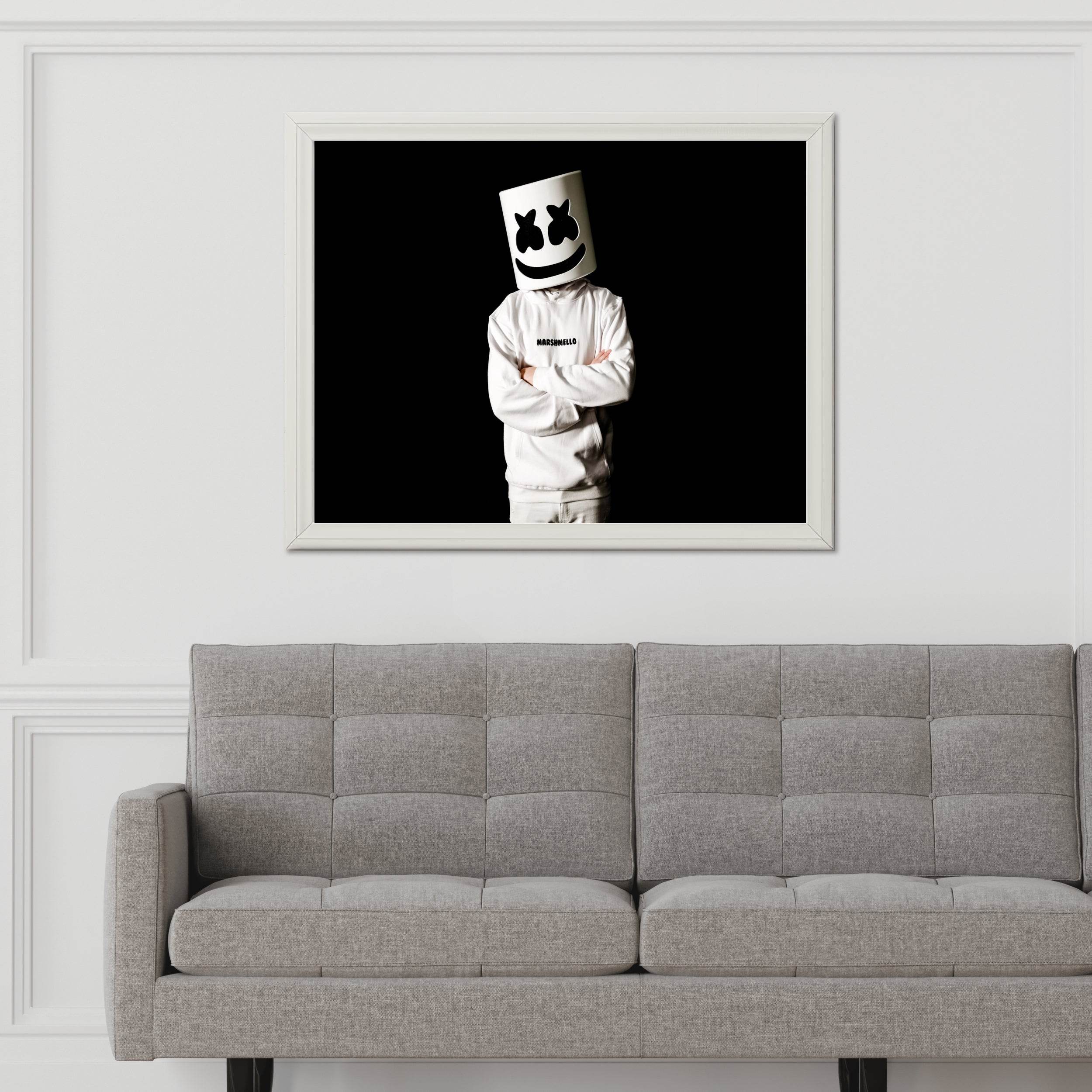 Marshmello Black & White Wall Art - beink online art store