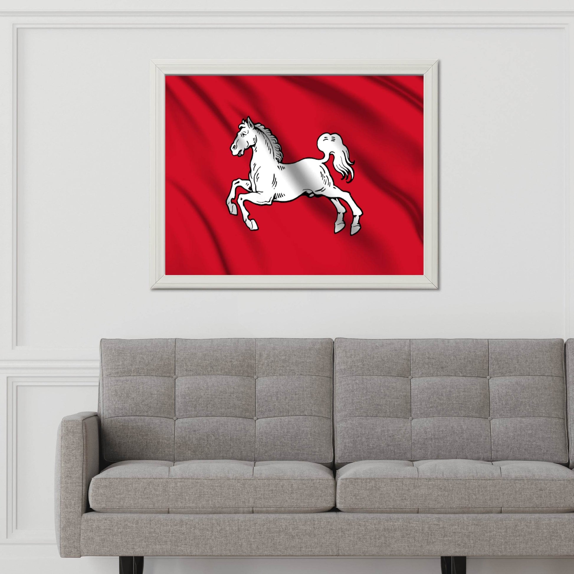 State of Hanover National Flag Wall Art - beink online art store