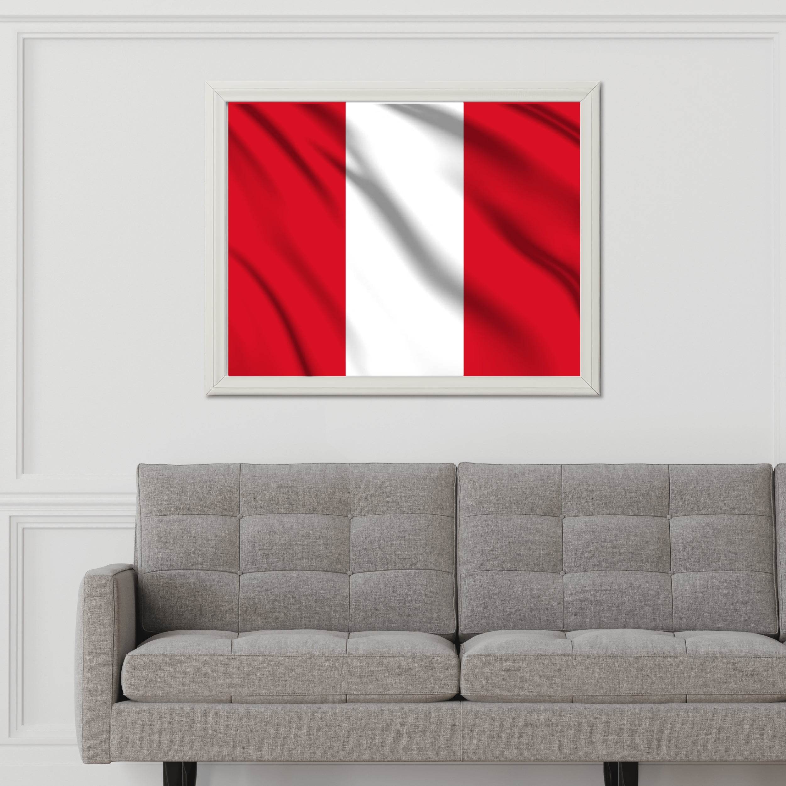 Peru National Flag Wall Art - beink online art store