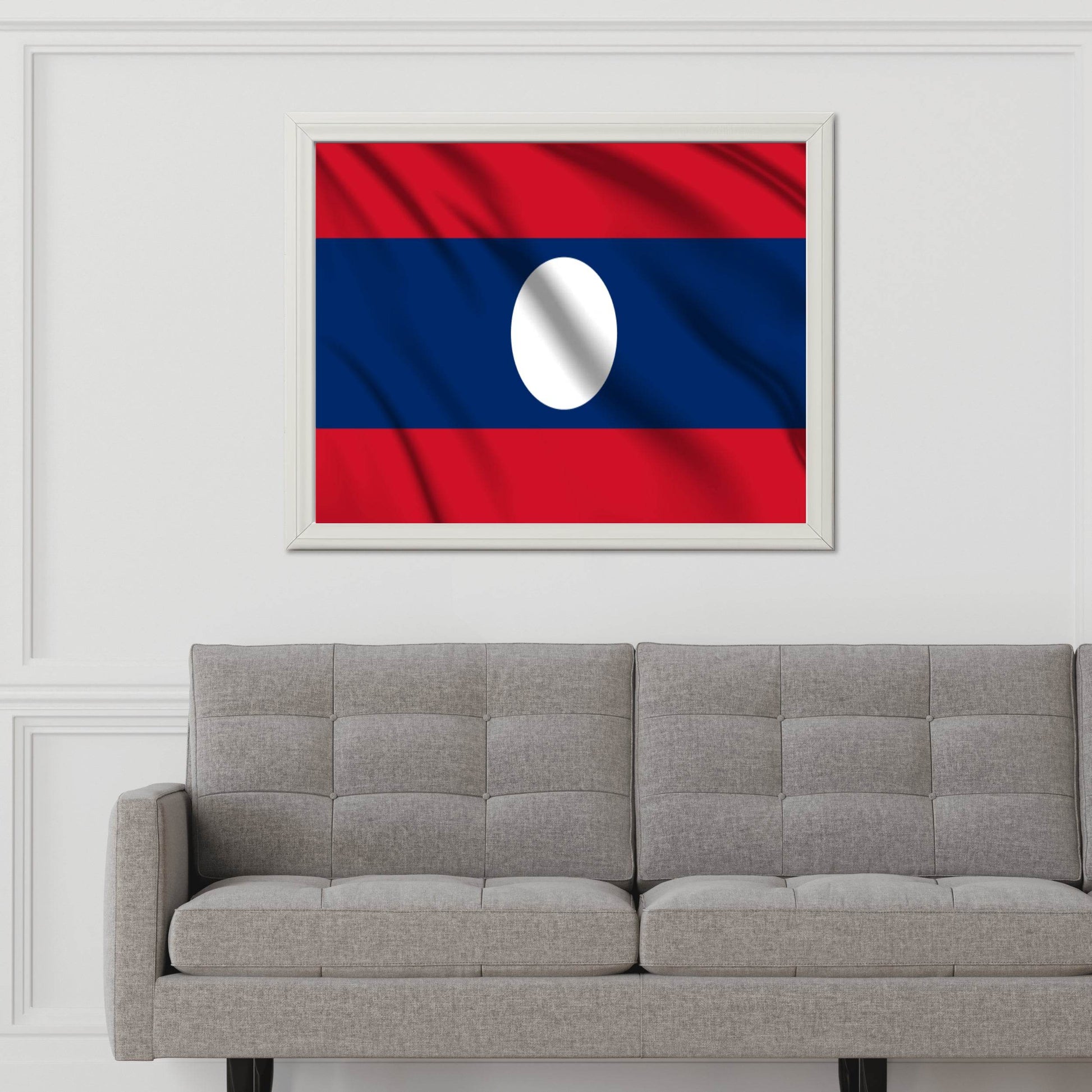 Laos National Flag Wall Art - beink online art store