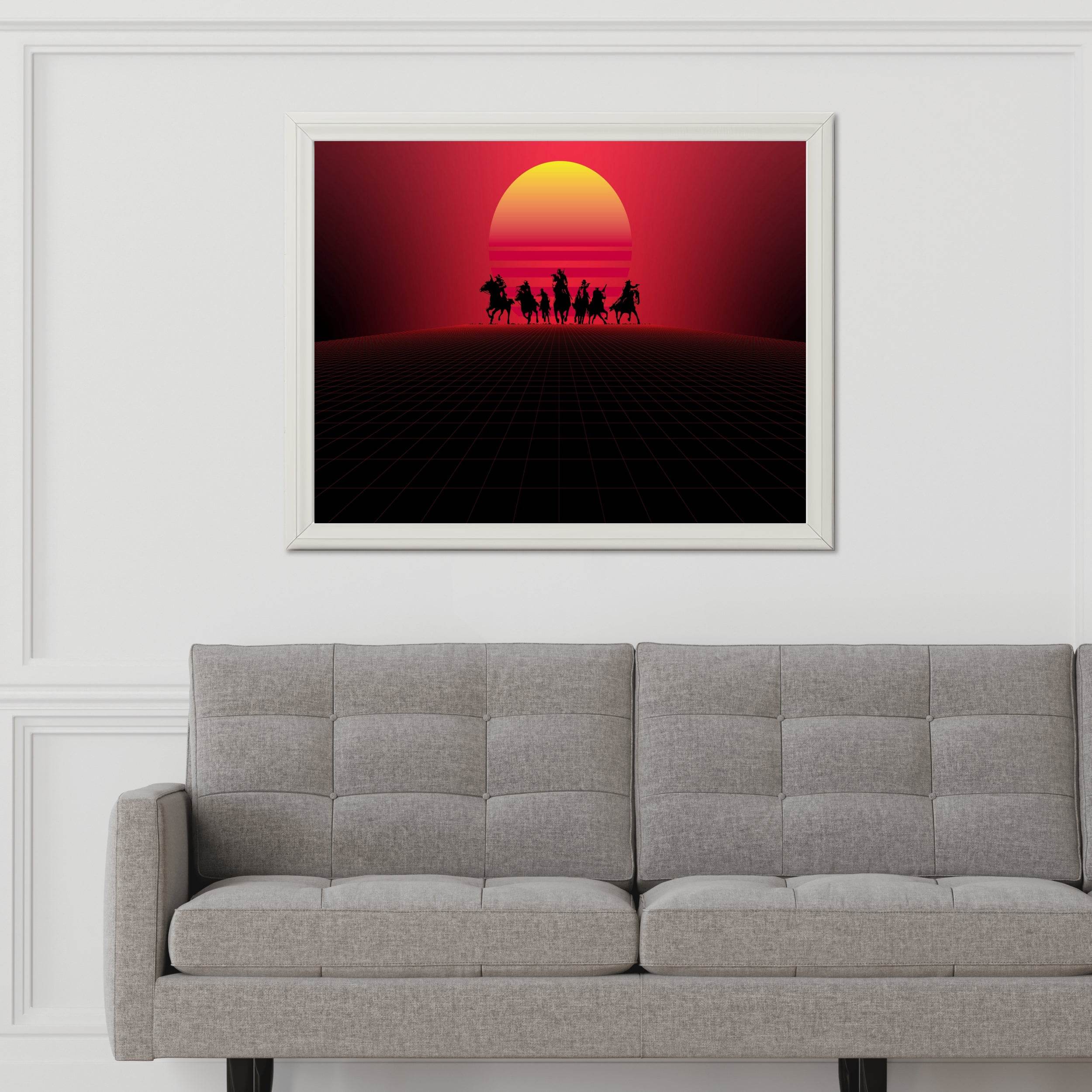 RED DEAD REDEMTION SUNSET Gaming Wall Art - beink online art store