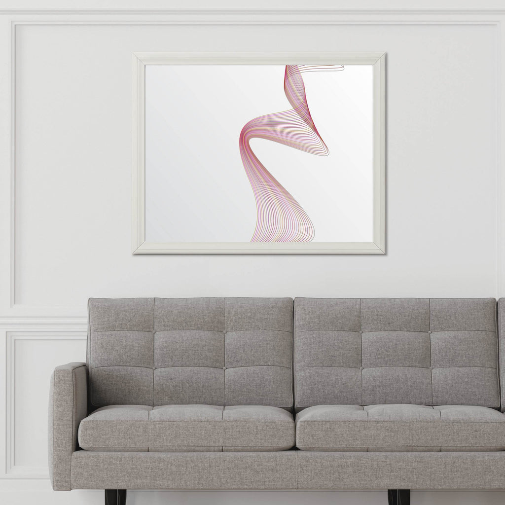 Light Background Technology Waves Lines Abstract Wall Art - beink online art store