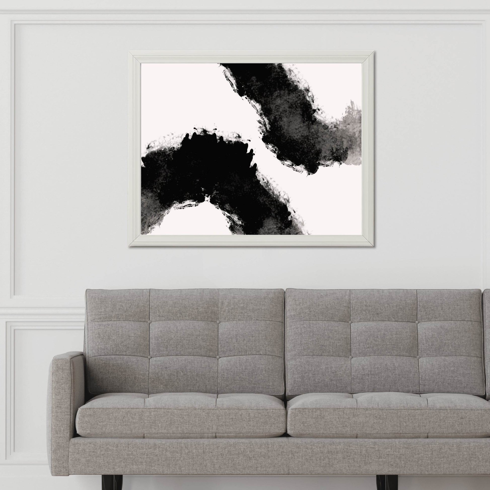 Black Ink Blots Modern Wall Art - beink online art store
