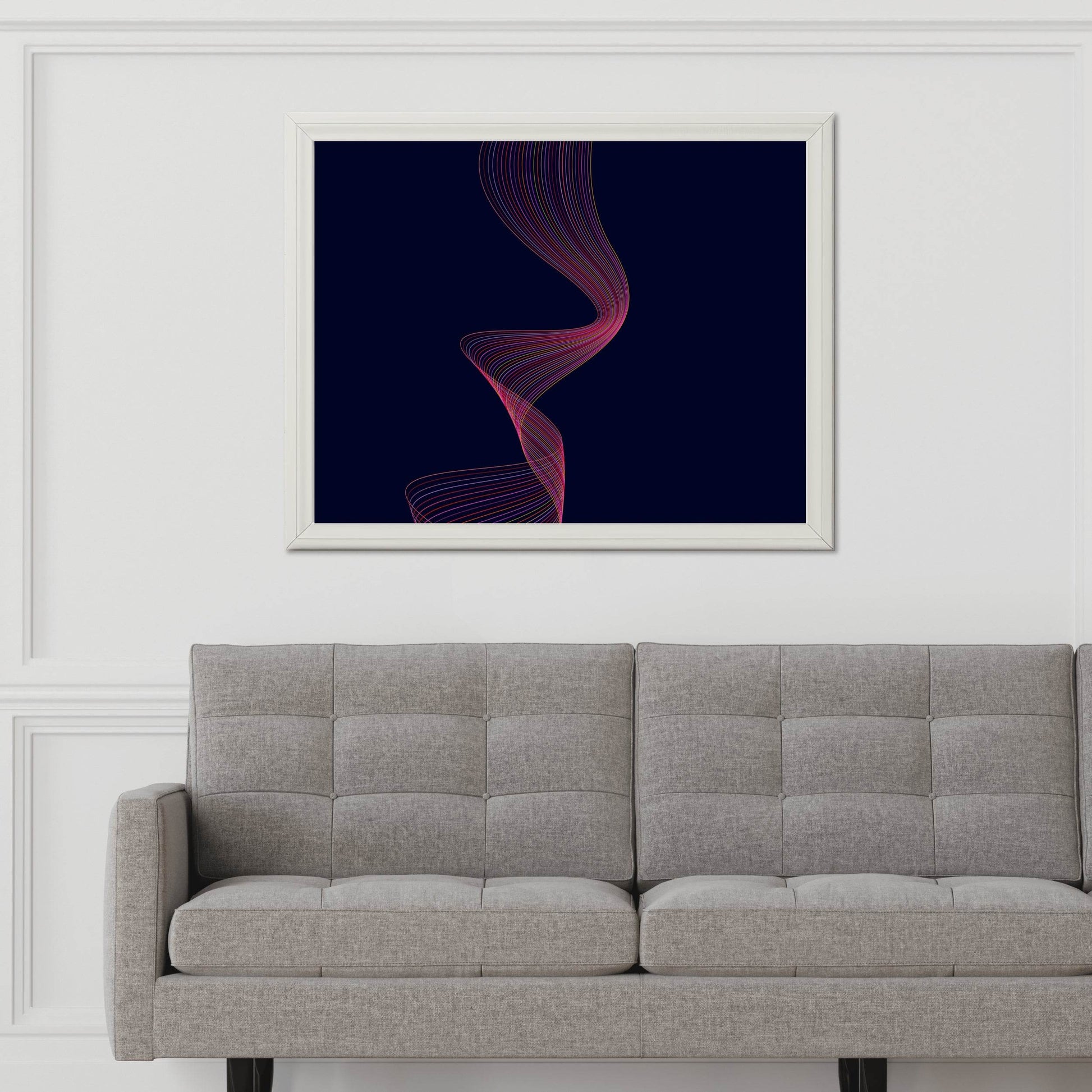 Waves With Shadow Abstract Wall Art - beink online art store