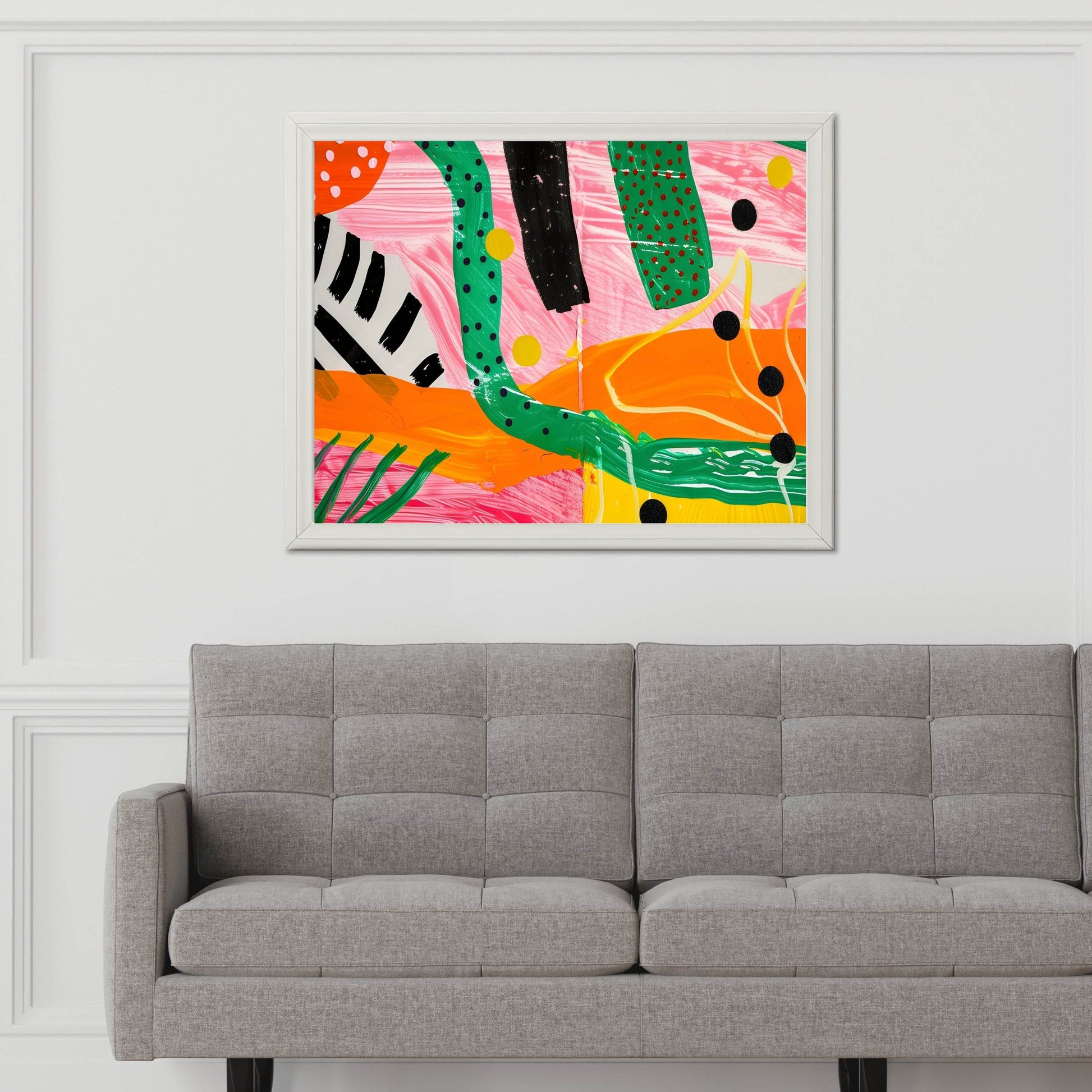 Colorful Abstract Chaos Painting Wall Art - beink online art store