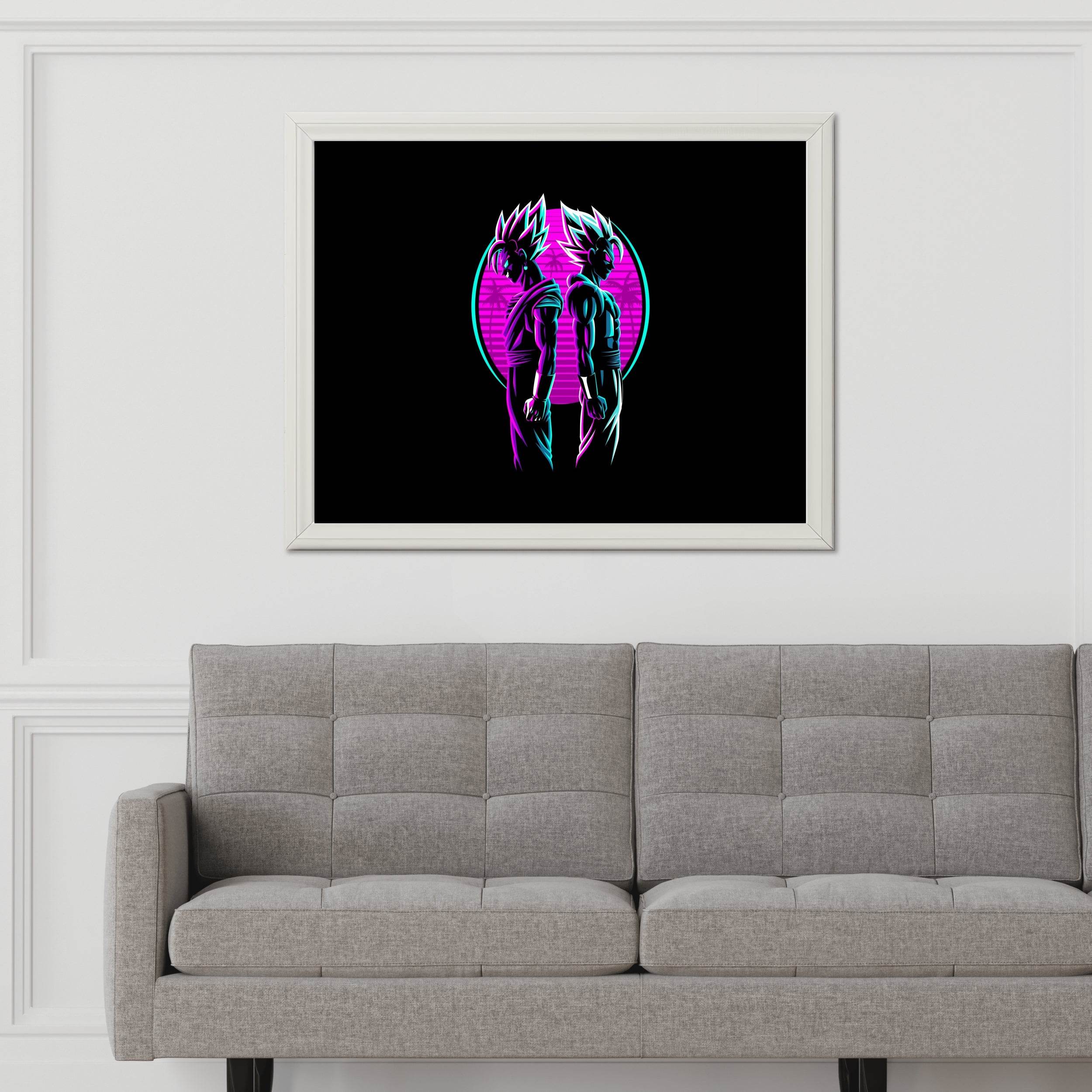 Neon Dragon Ball Z Anime Wall Art - beink online art store