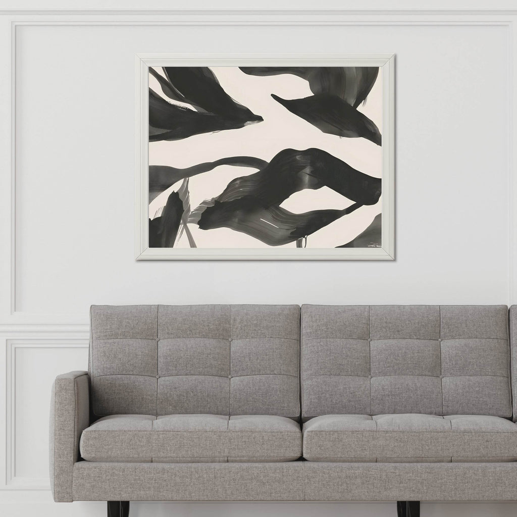 Dark Currents- Fluid Movement of the Black Lines Wall Art - beink online art store