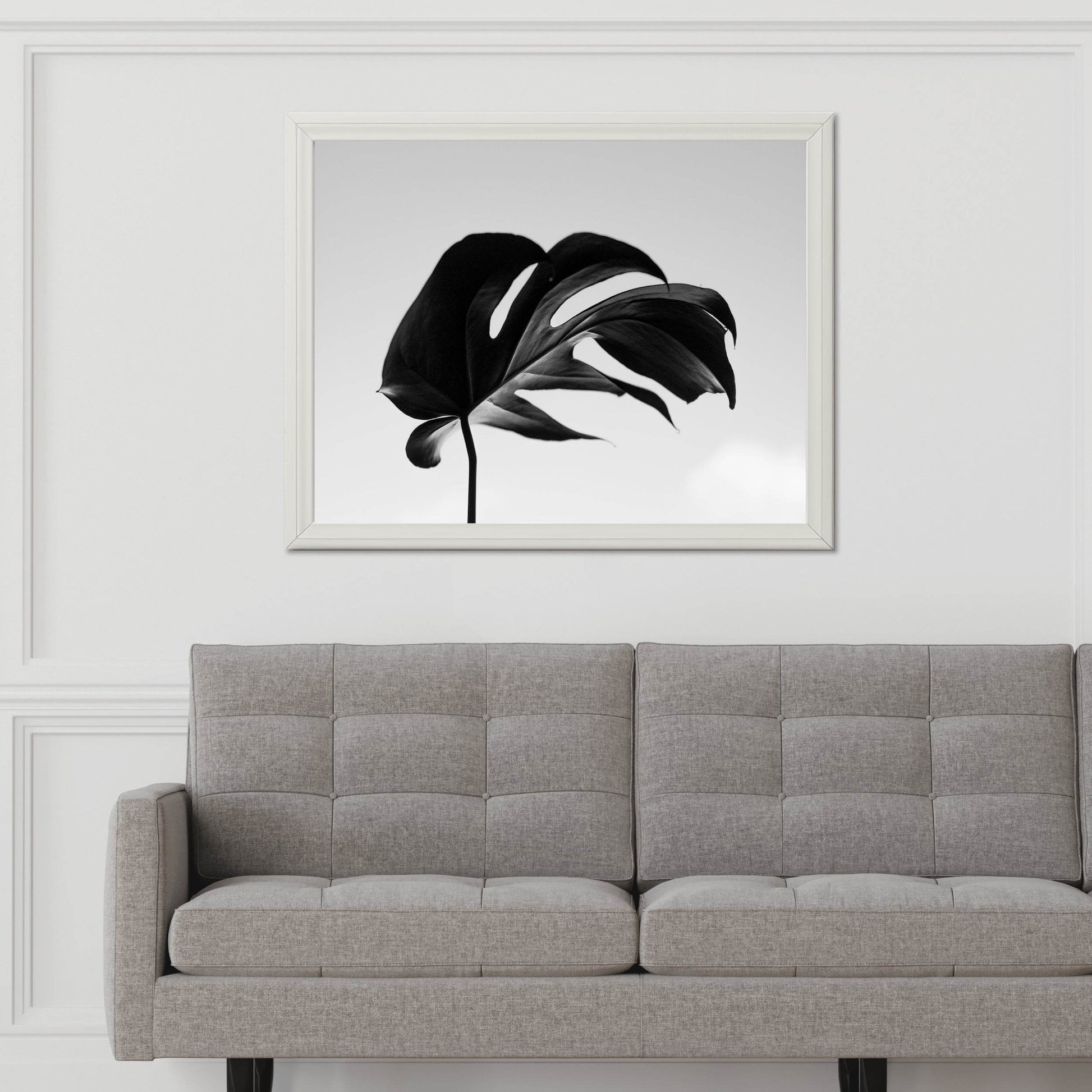 Monstera Deliciosa Black & White Wall Art - beink online art store