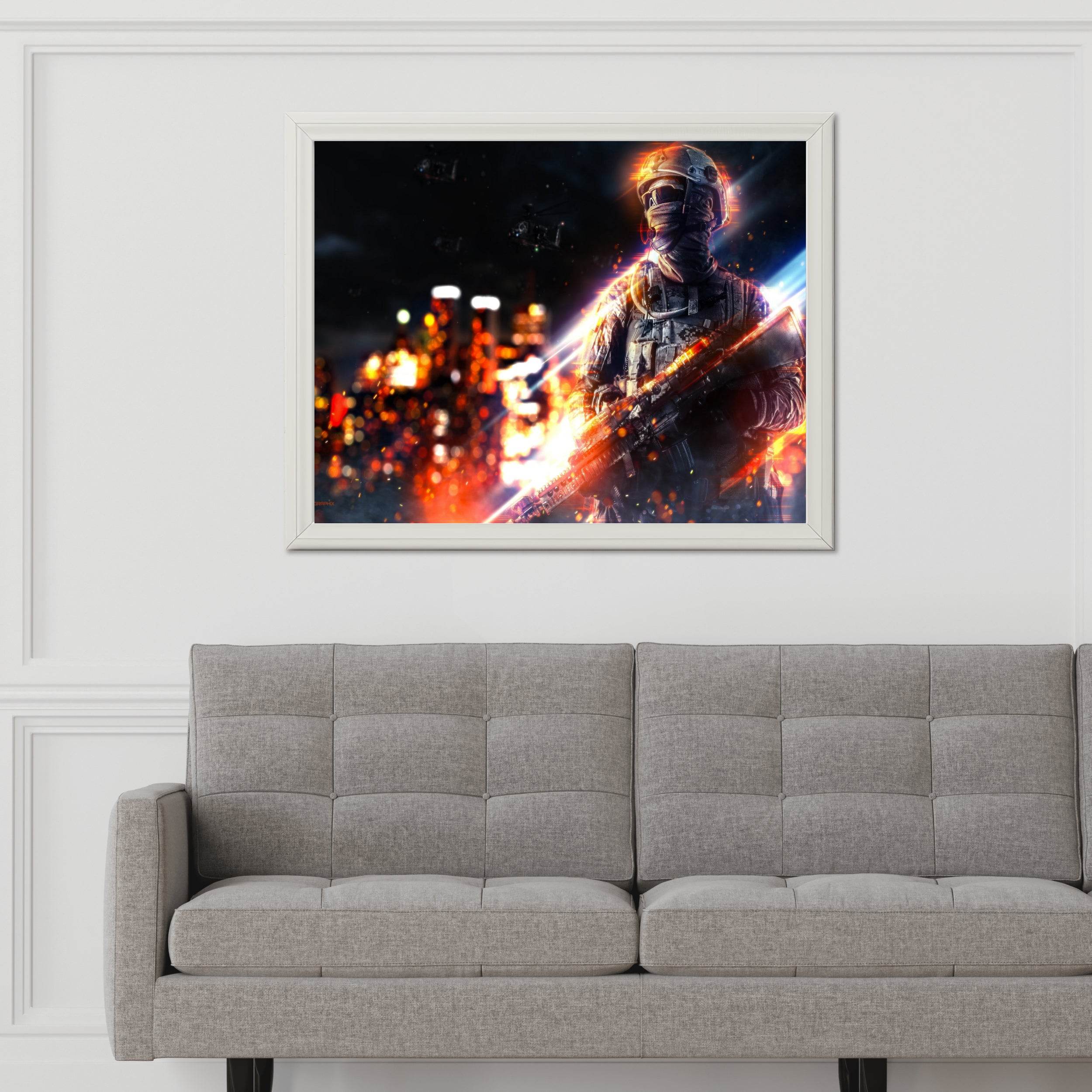 Soldier Battlefield Gaming Wall Art - beink online art store
