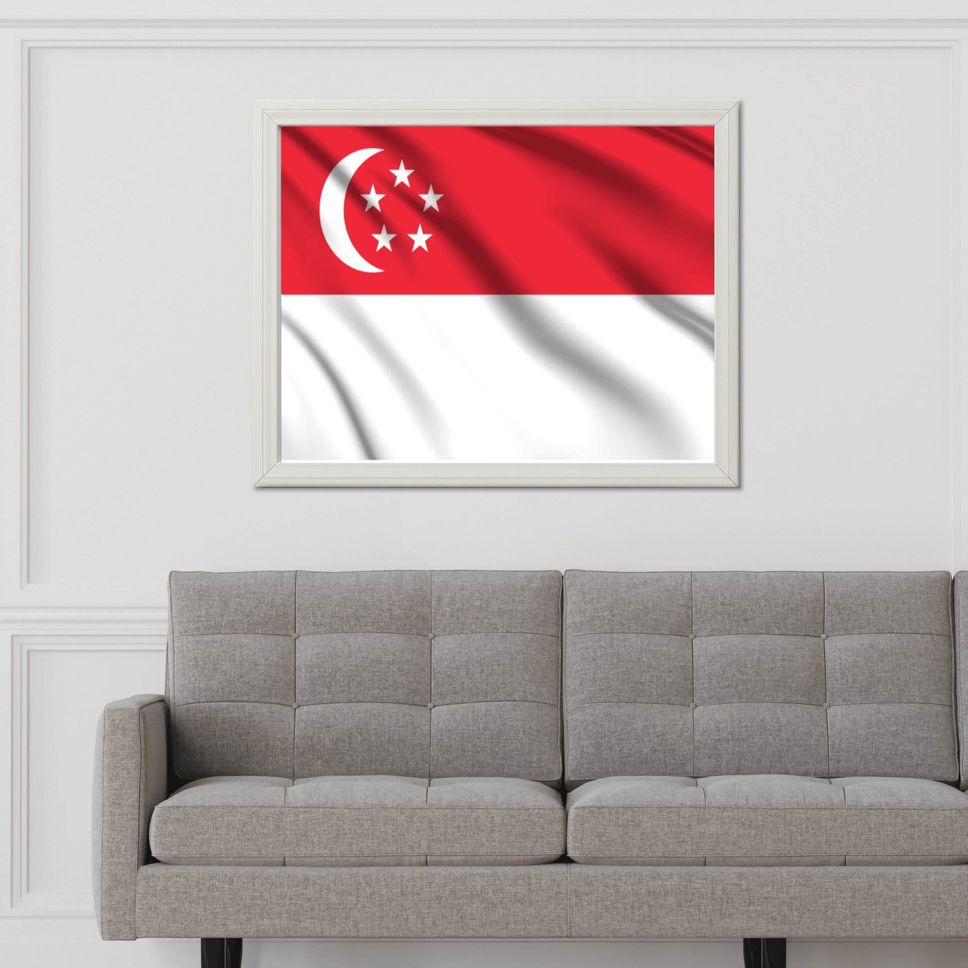 Singapore National Flag Wall Art - beink online art store