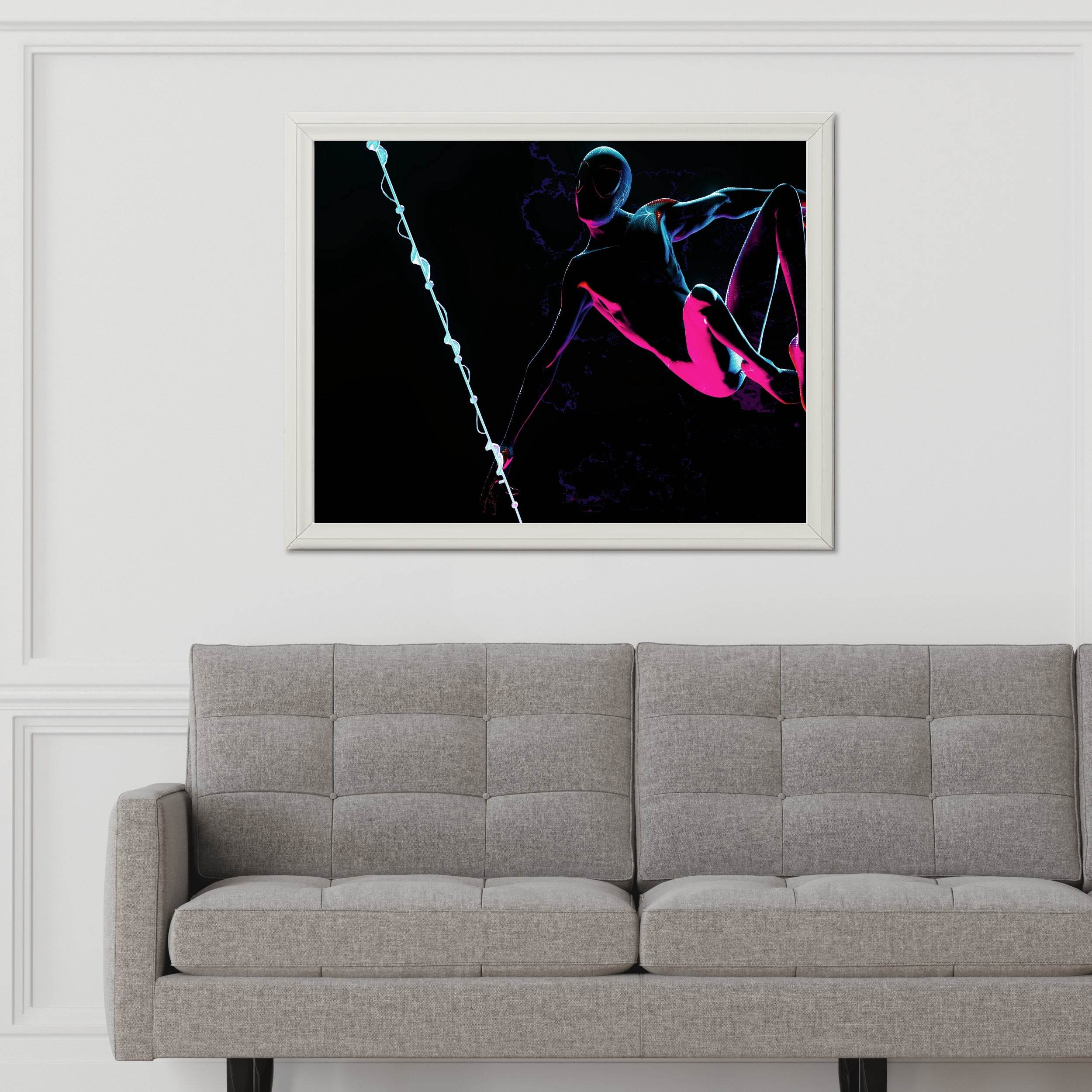 Spider Man NEON Miles Morales Gaming Wall Art - beink online art store