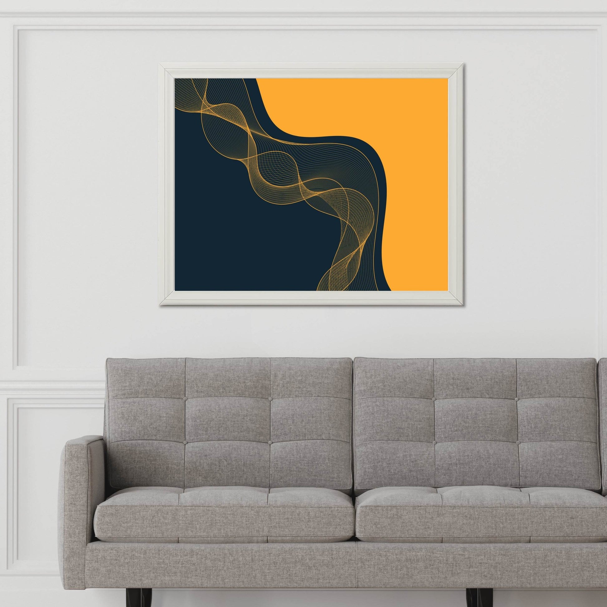 Particle Flow Digital Wave Abstract Wall Art - beink online art store