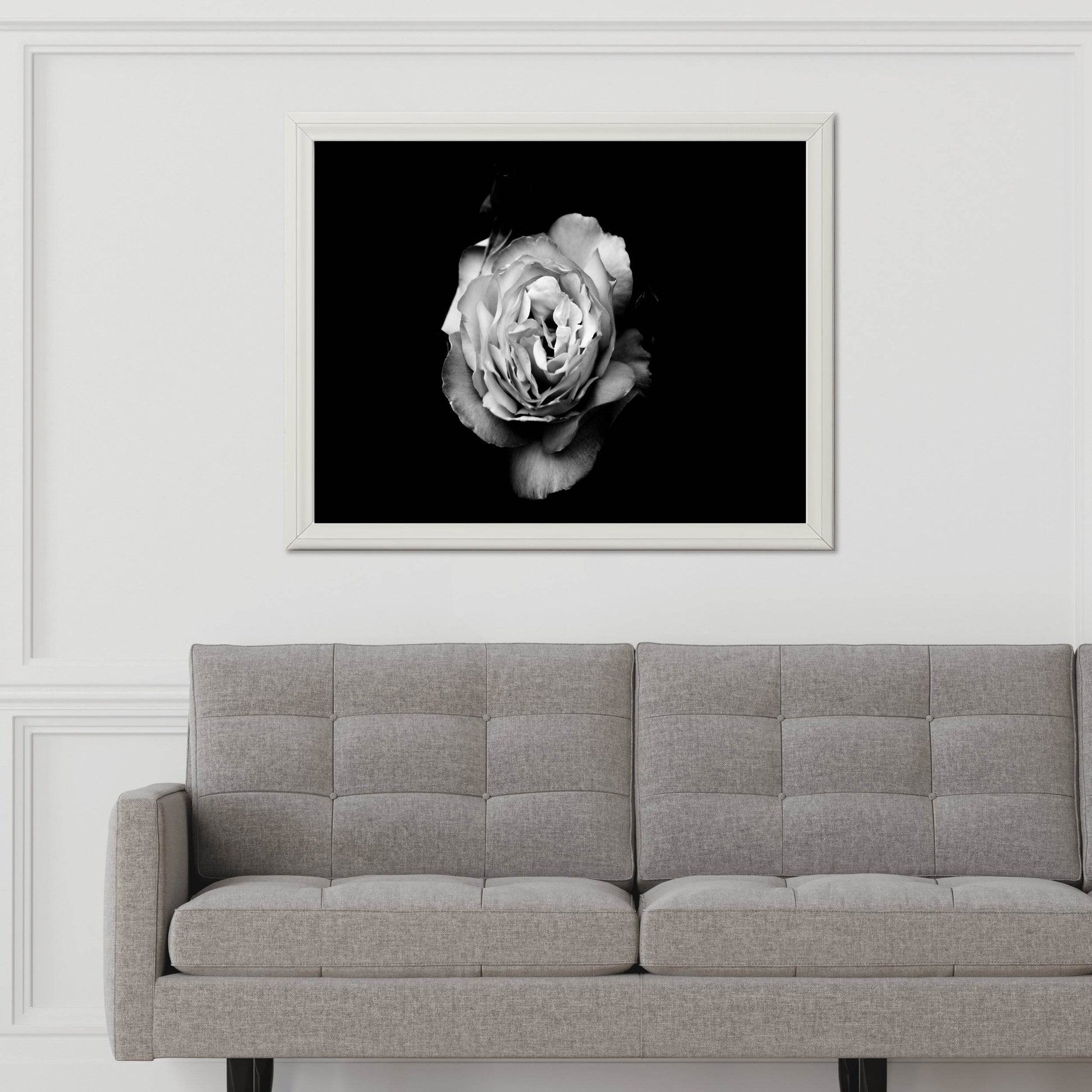 Garden Roses Black & White Wall Art - beink online art store