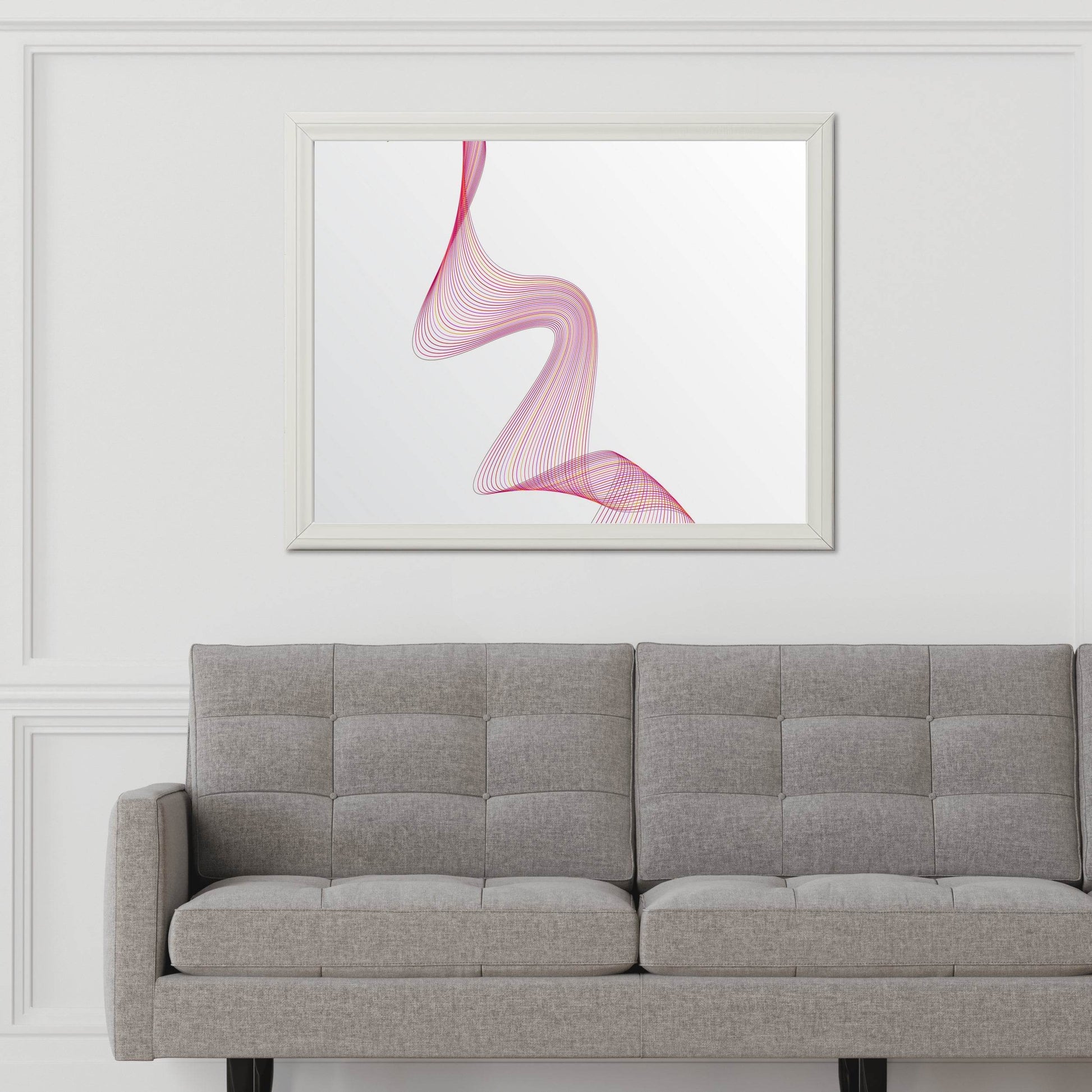 Technology Line Wave Abstract Wall Art - beink online art store