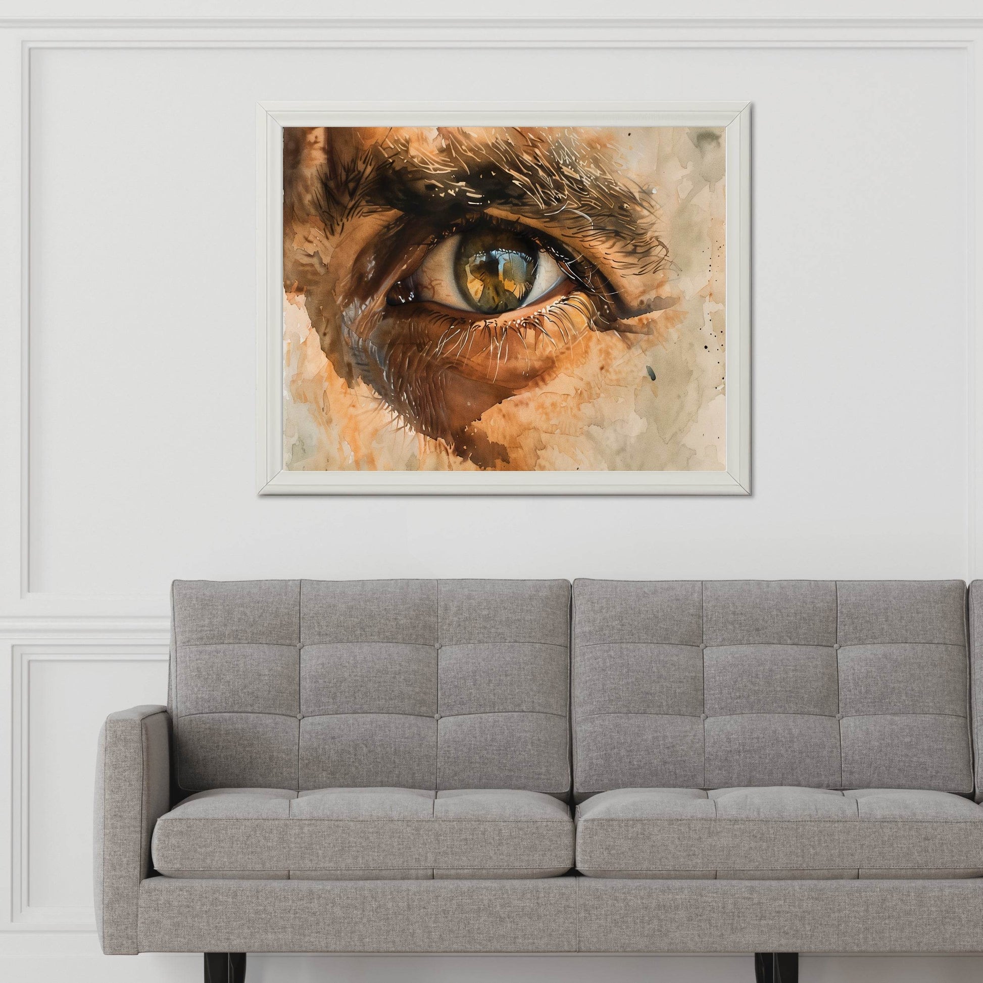Watercolor Men Eye Painting Digital Art - beink online art store