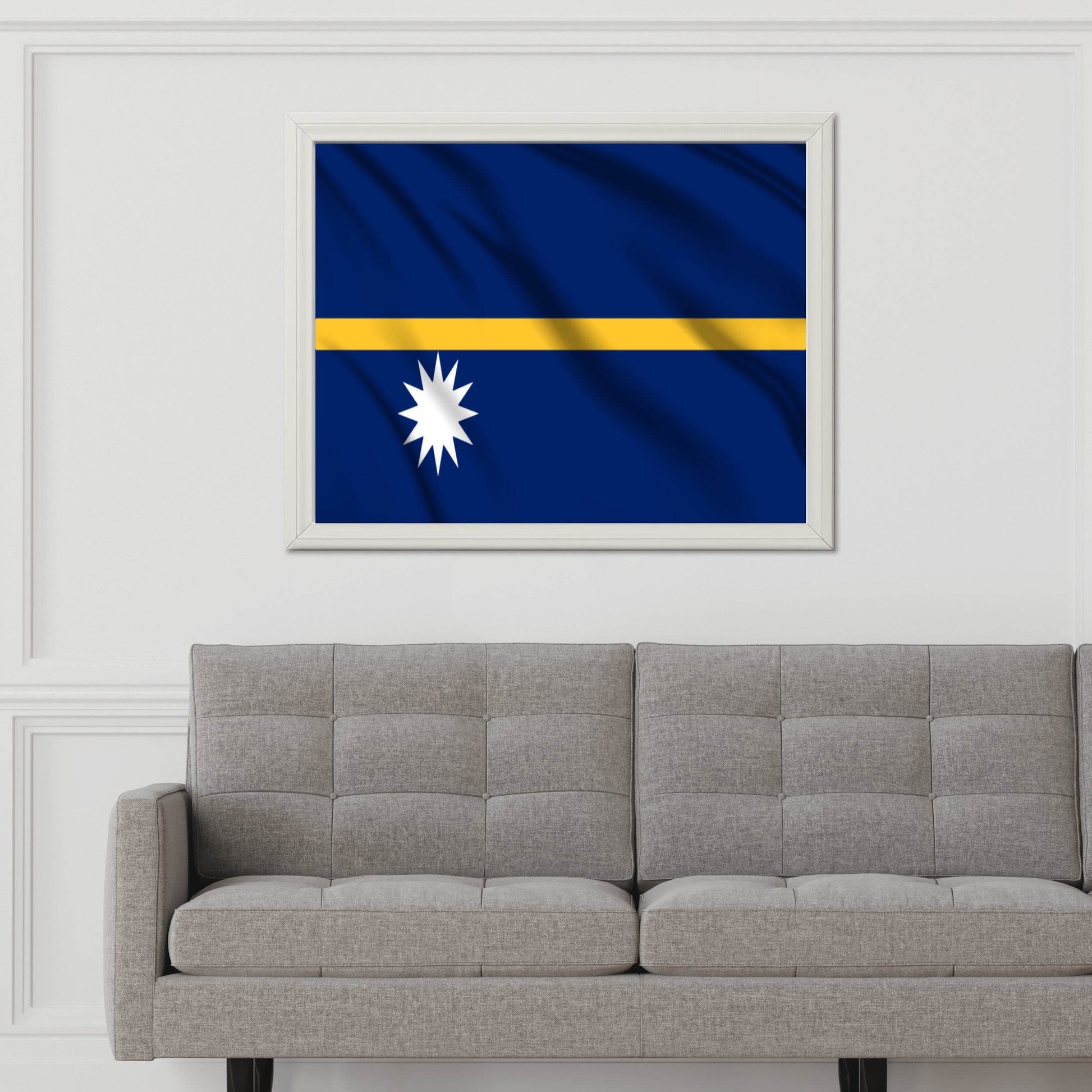 Nauru National Flag Wall Art - beink online art store