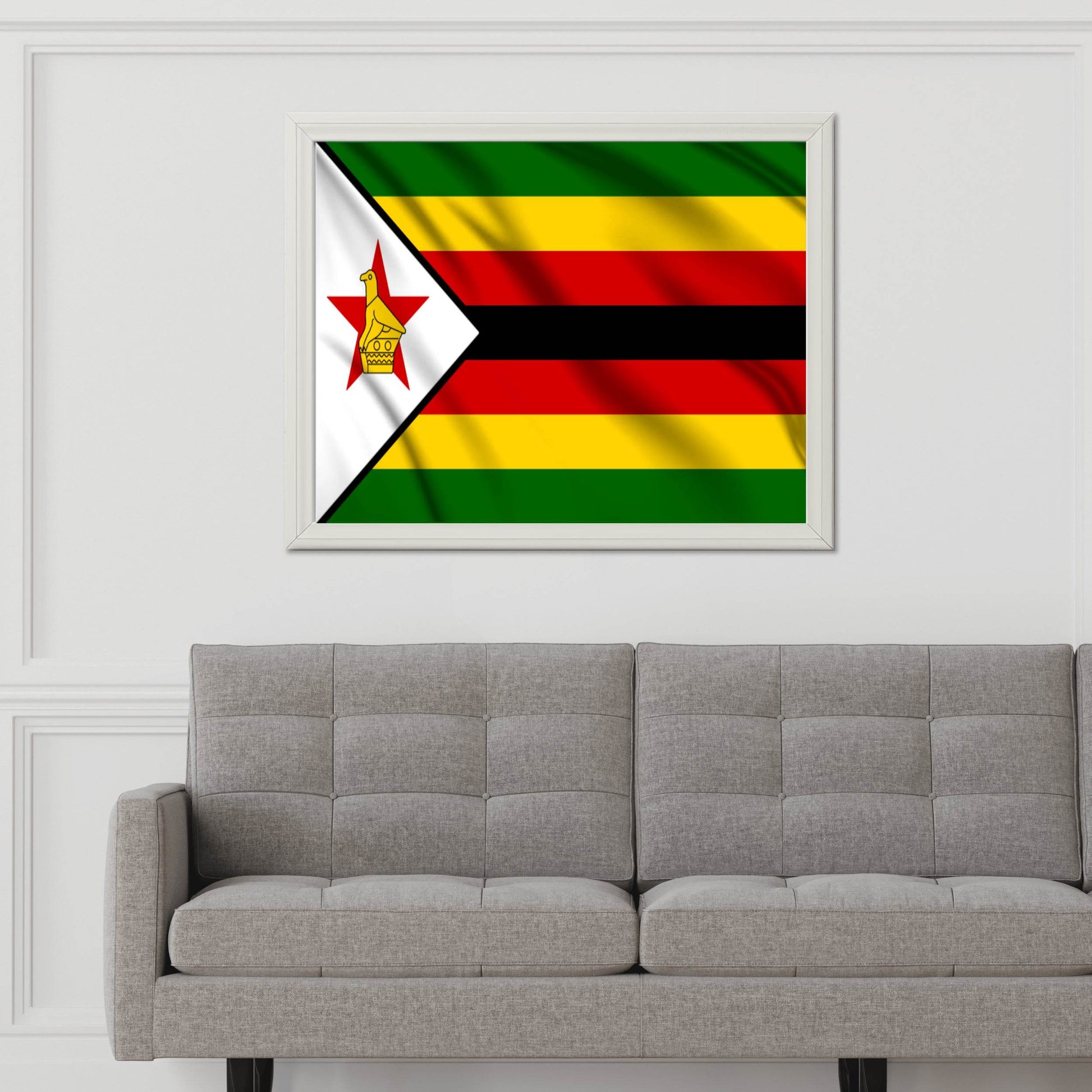 Zimbabwe National Flag Wall Art - beink online art store