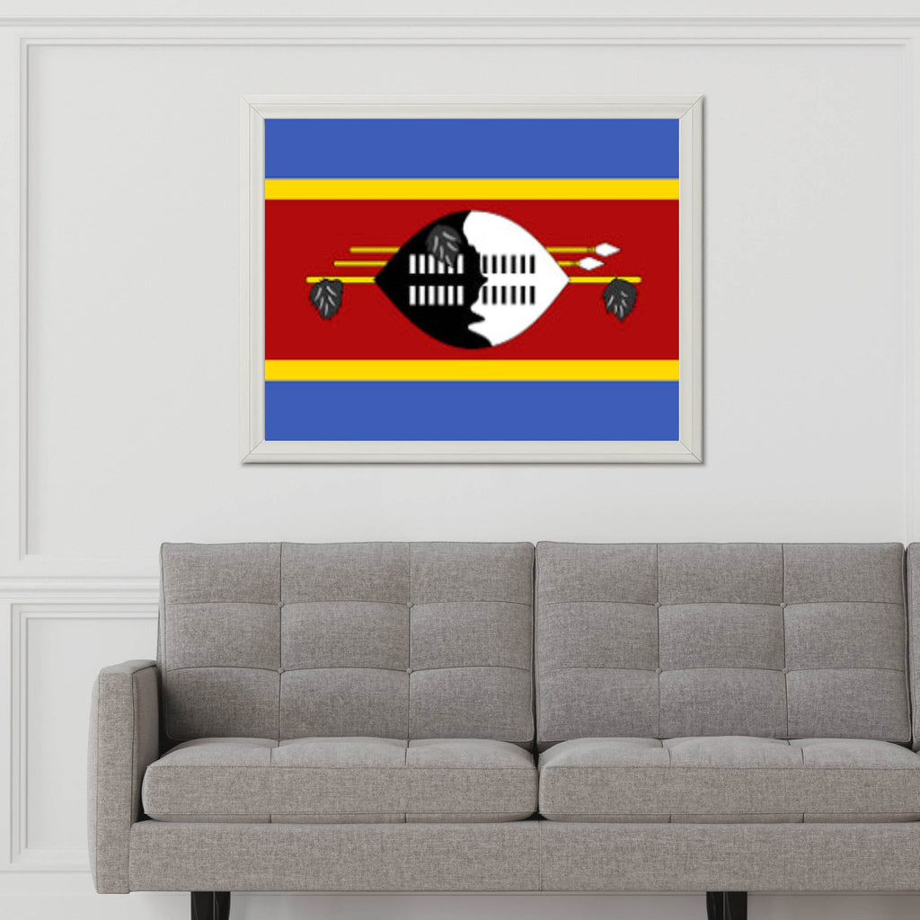 Eswatini National Flag Wall Art - beink online art store